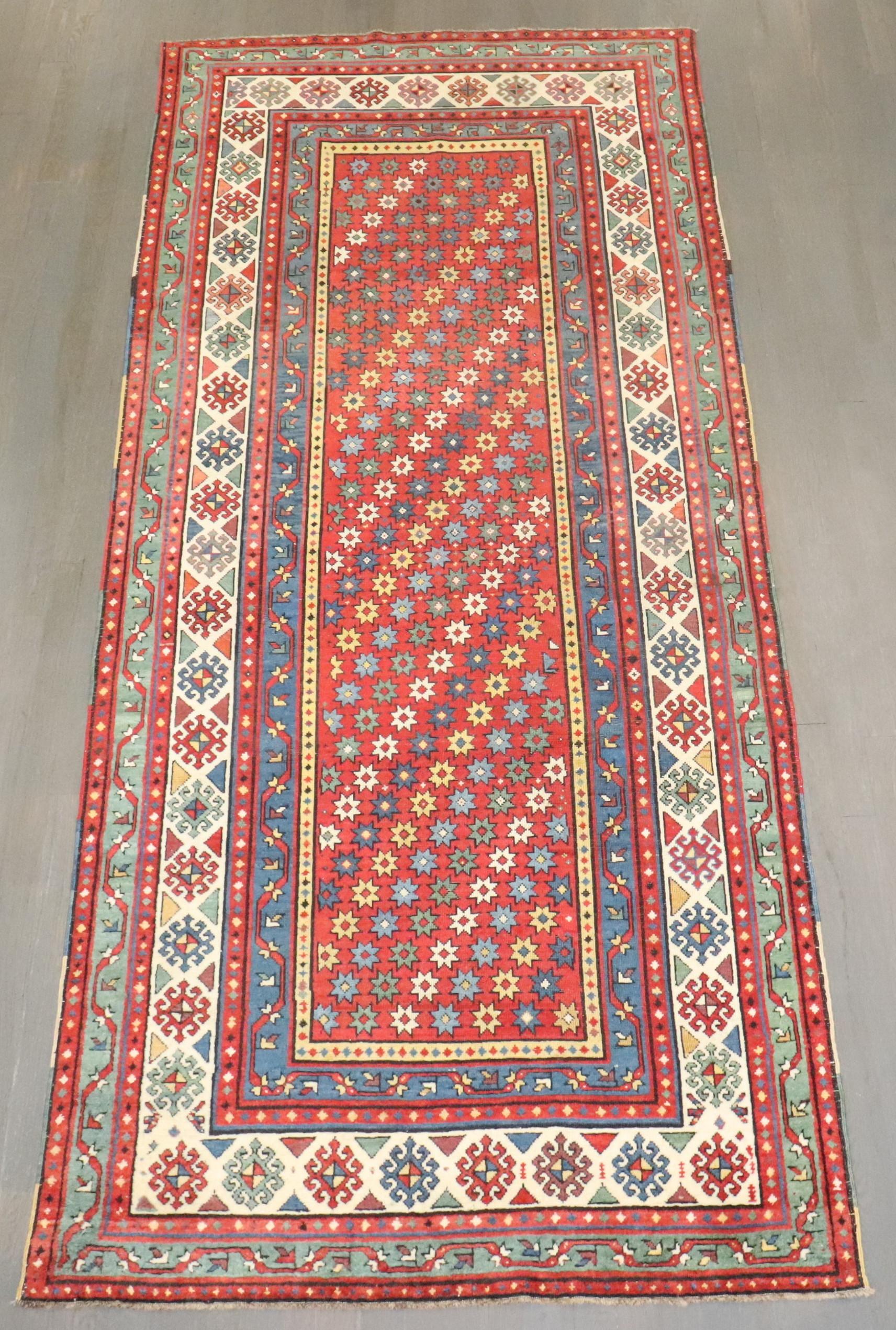 19th Century Zabihi Collection 19th century Colorful Antique Talish Runner For Sale