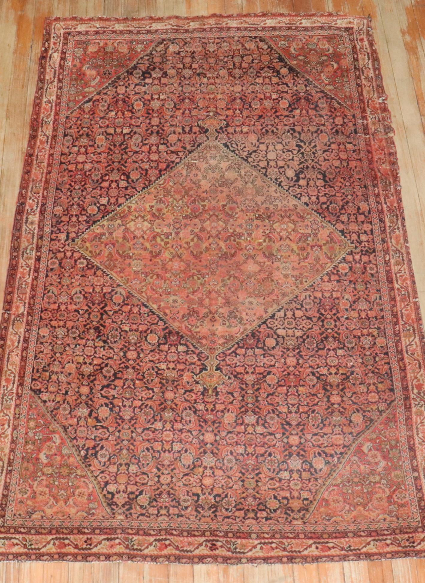 Tappeto persiano del XIX secolo con segni di usura della Collection'S in vendita 3
