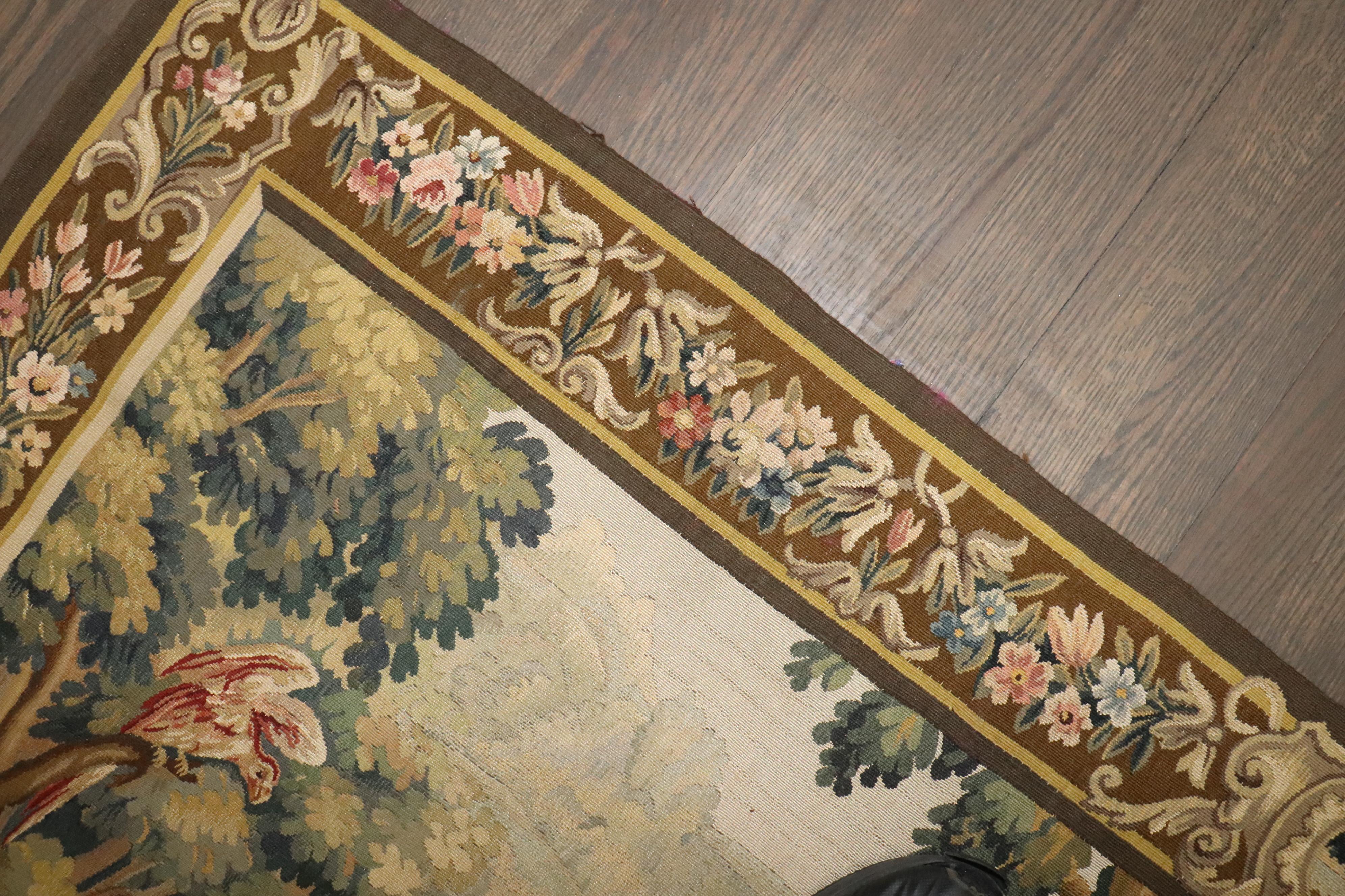 Vienna Secession Zabihi Collection 19th Century French Aubusson Tapestry For Sale