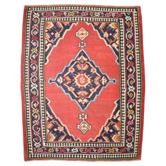 Zabihi Collection 19th Century Jewel Toned Antique Kilim