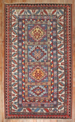 Zabihi Collection 19th Century Moghan Blue Kazak Rug, 3'9'' x 5'11''