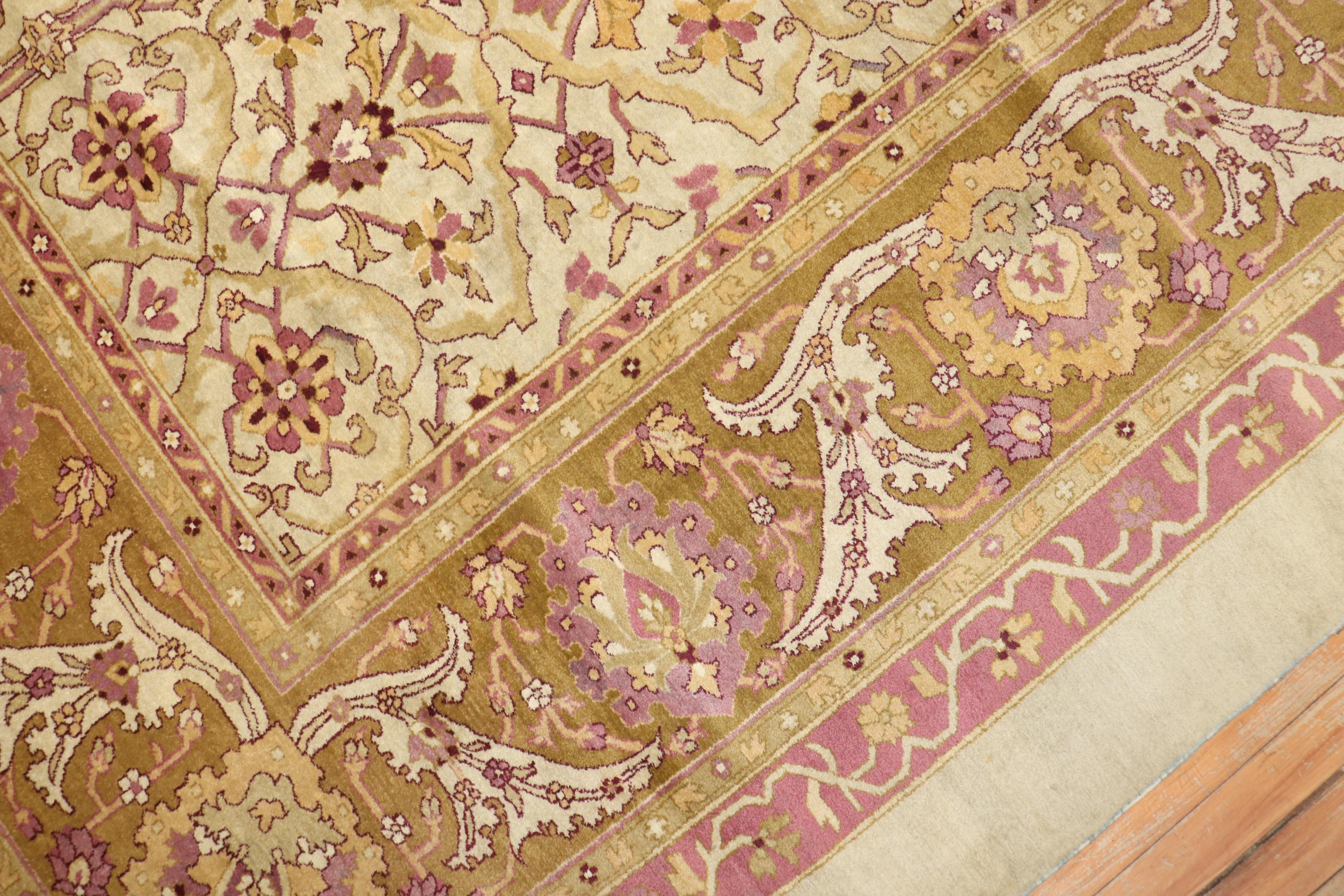 Agra Zabihi Collection 19th Century Oversize Antique Indian Amritsar For Sale