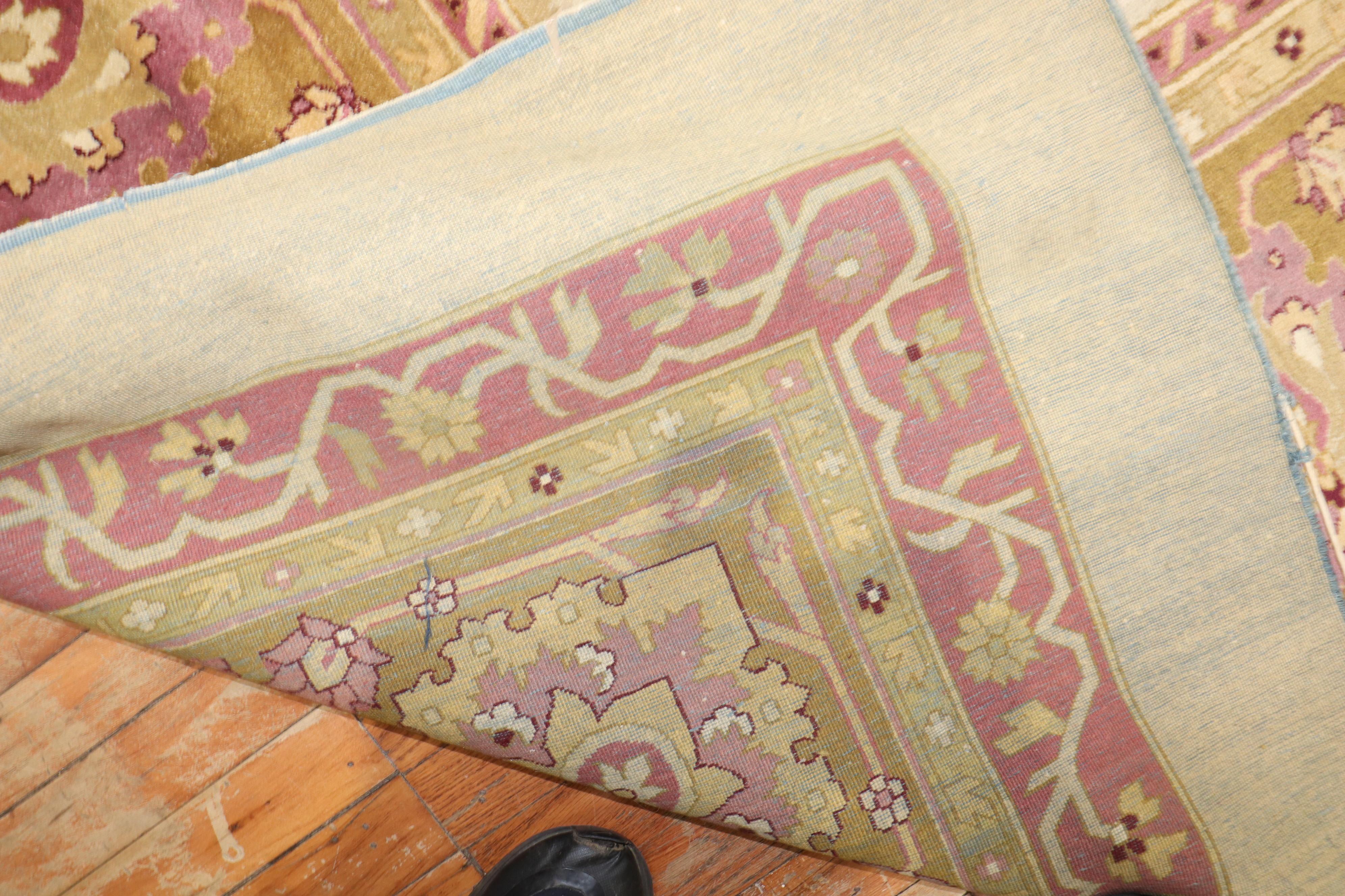 Hand-Woven Zabihi Collection 19th Century Oversize Antique Indian Amritsar For Sale