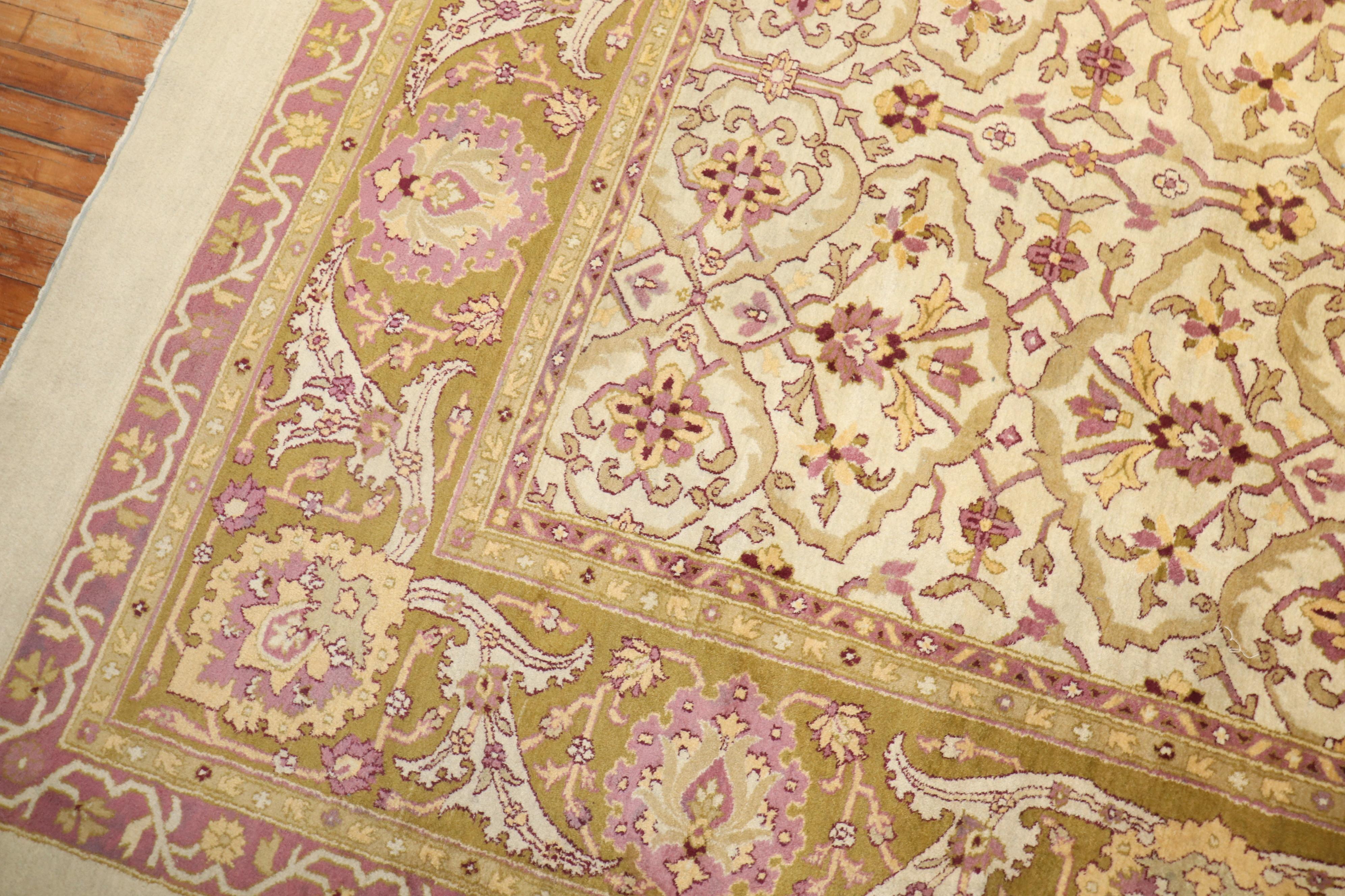 Zabihi Collection 19th Century Oversize Antique Indian Amritsar In Good Condition For Sale In New York, NY