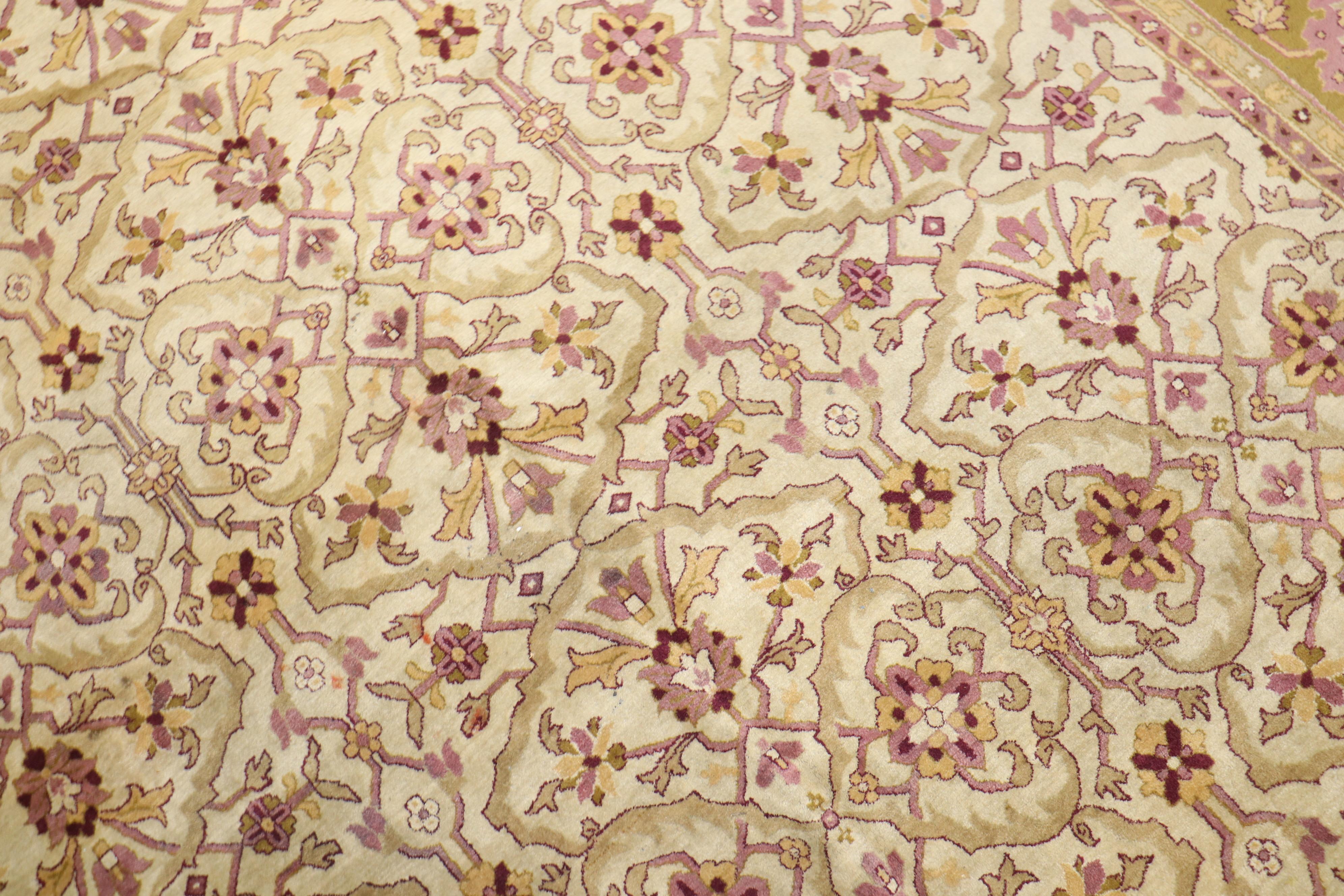 Wool Zabihi Collection 19th Century Oversize Antique Indian Amritsar For Sale