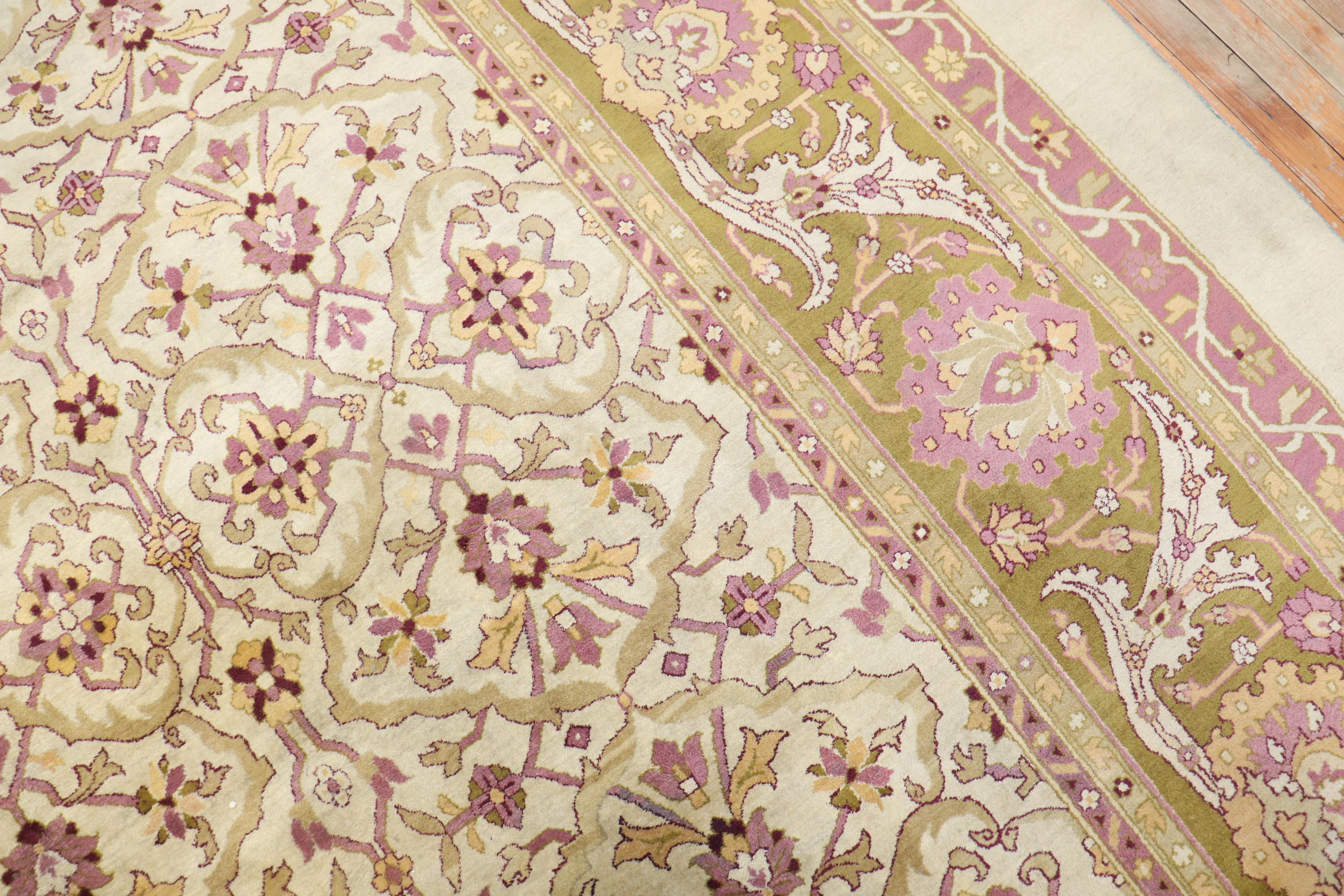 Zabihi Collection 19th Century Oversize Antique Indian Amritsar For Sale 1