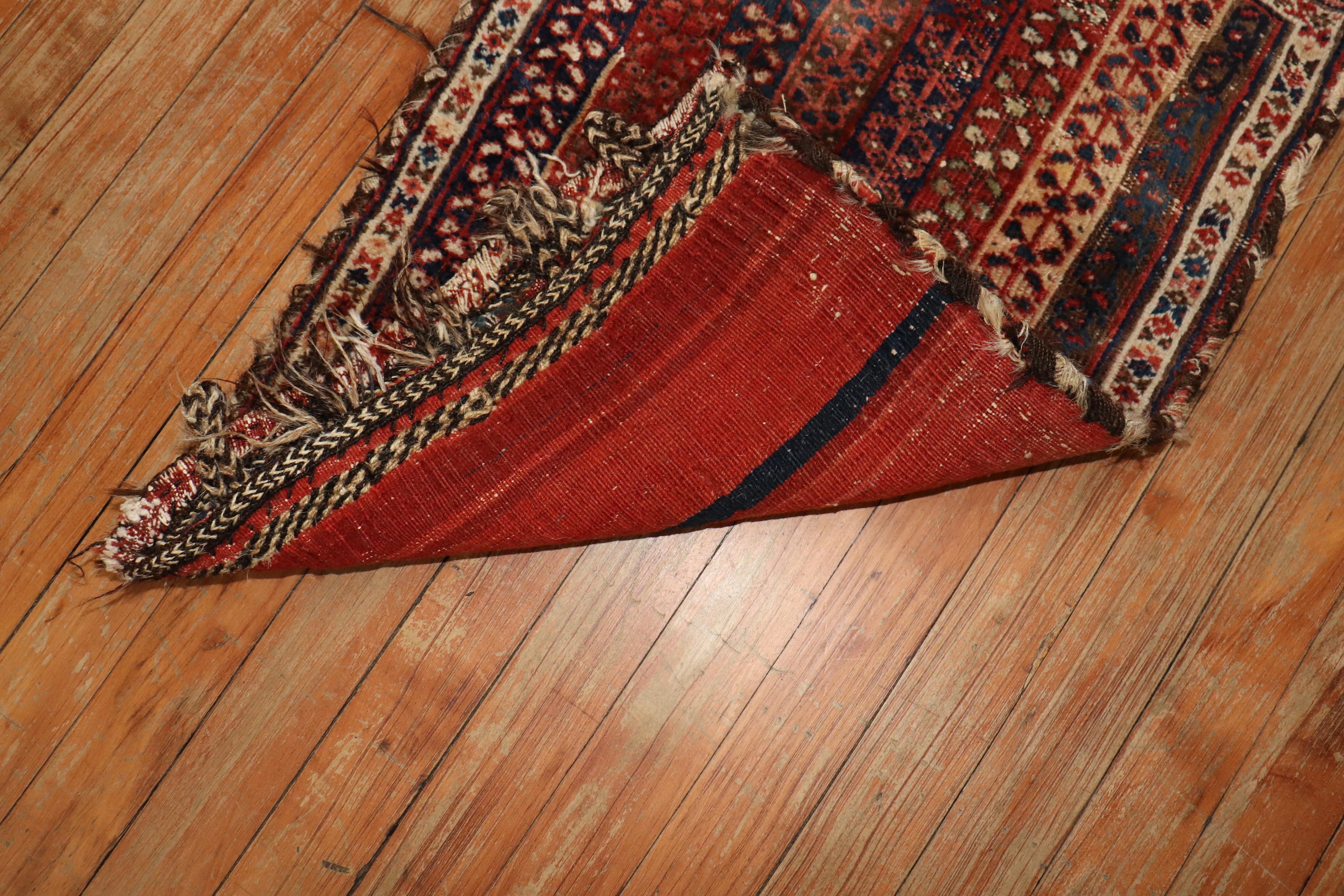 Tribal Zabihi Collection 19th Century Persian Bagface Rug For Sale