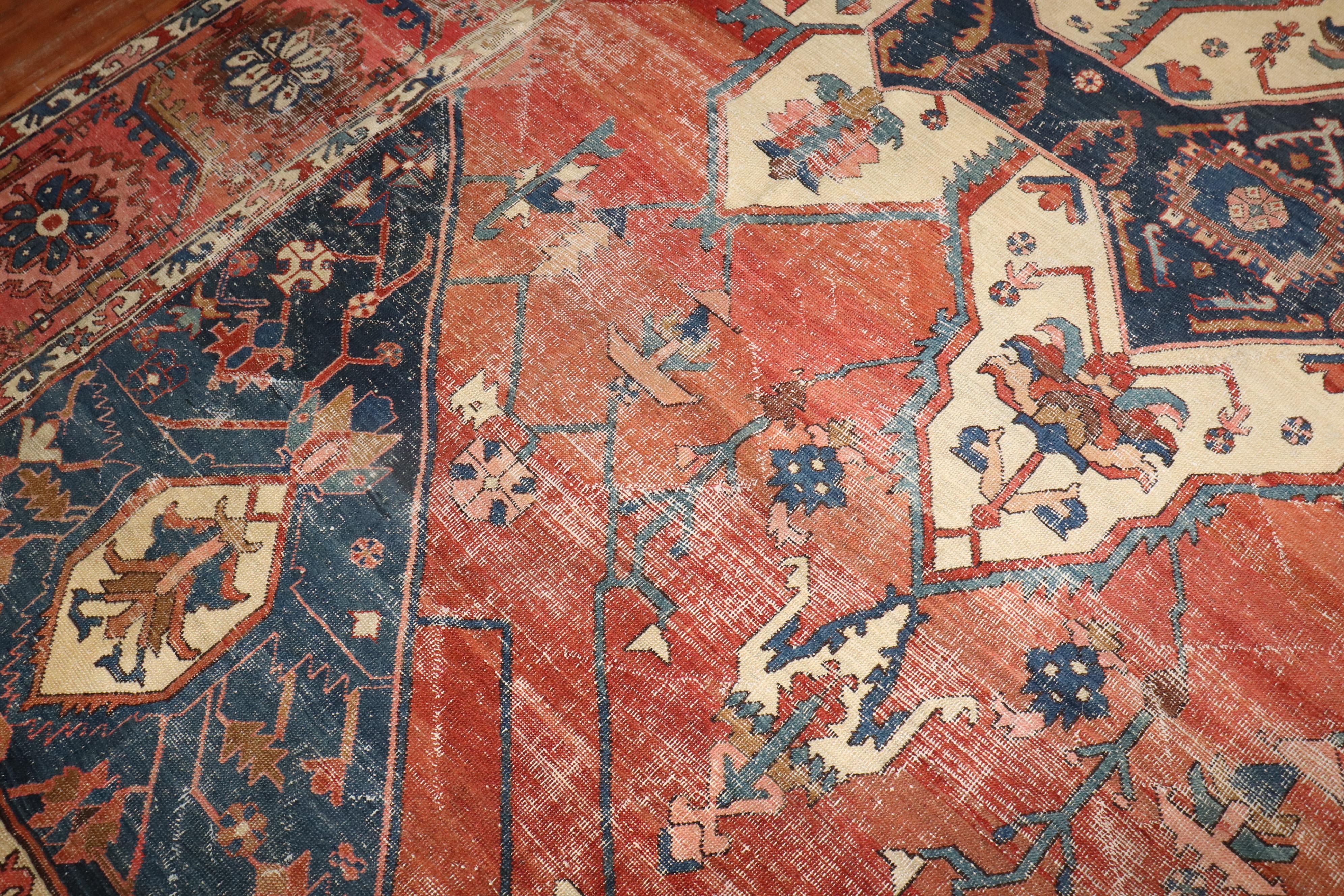 Persischer Heriz-Serapi-Teppich der Zabihi-Kollektion des 19. Jahrhunderts im Angebot 7