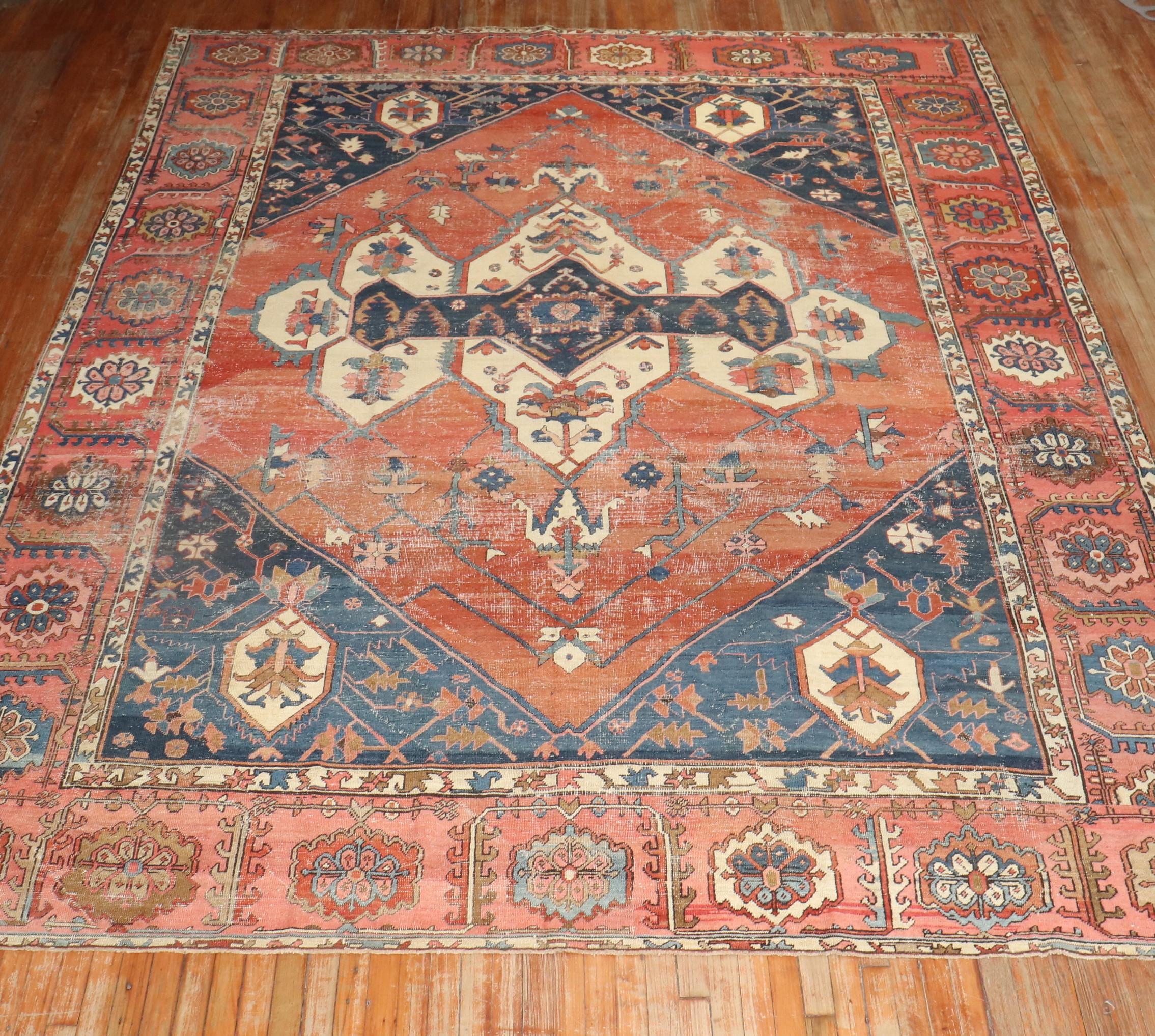 Persischer Heriz-Serapi-Teppich der Zabihi-Kollektion des 19. Jahrhunderts im Angebot 8