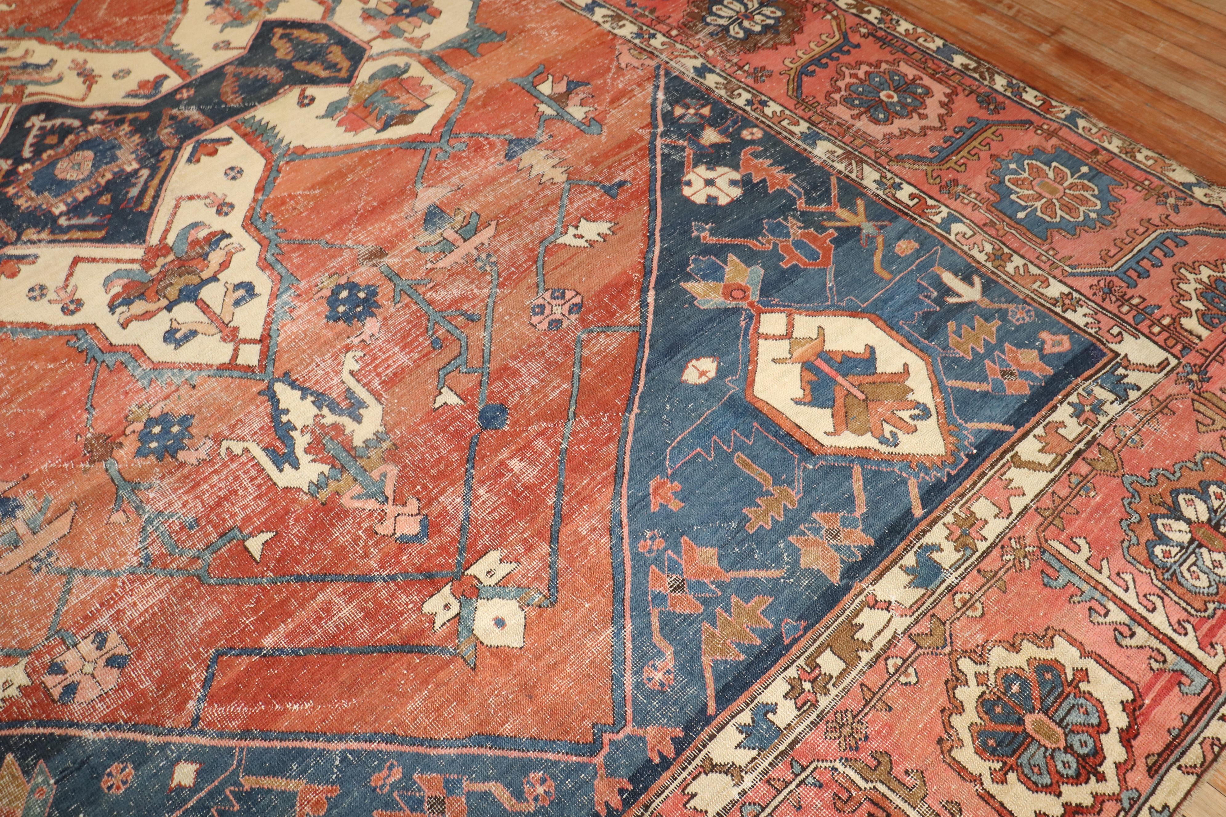 Late 19th century Tribal Persian Serapi Heriz Geometric Rug

rug no.j3149
Size 9' 10