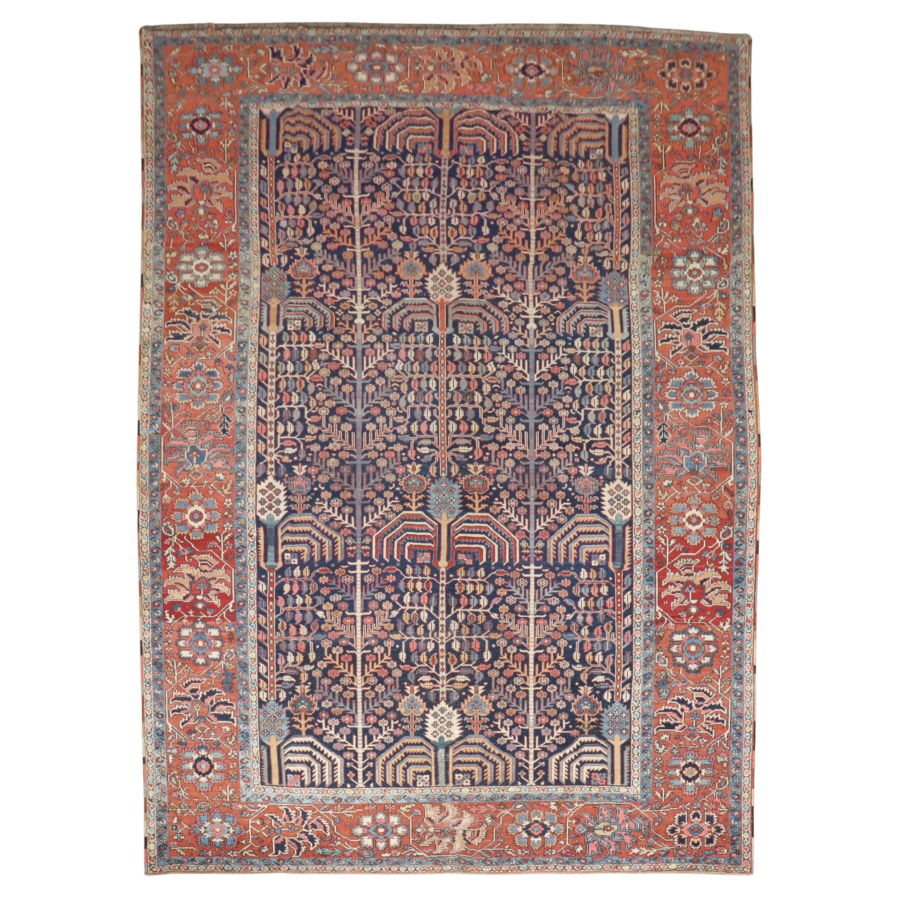 Zabihi Collection 19th century Tree of Life Large Room Size Rug