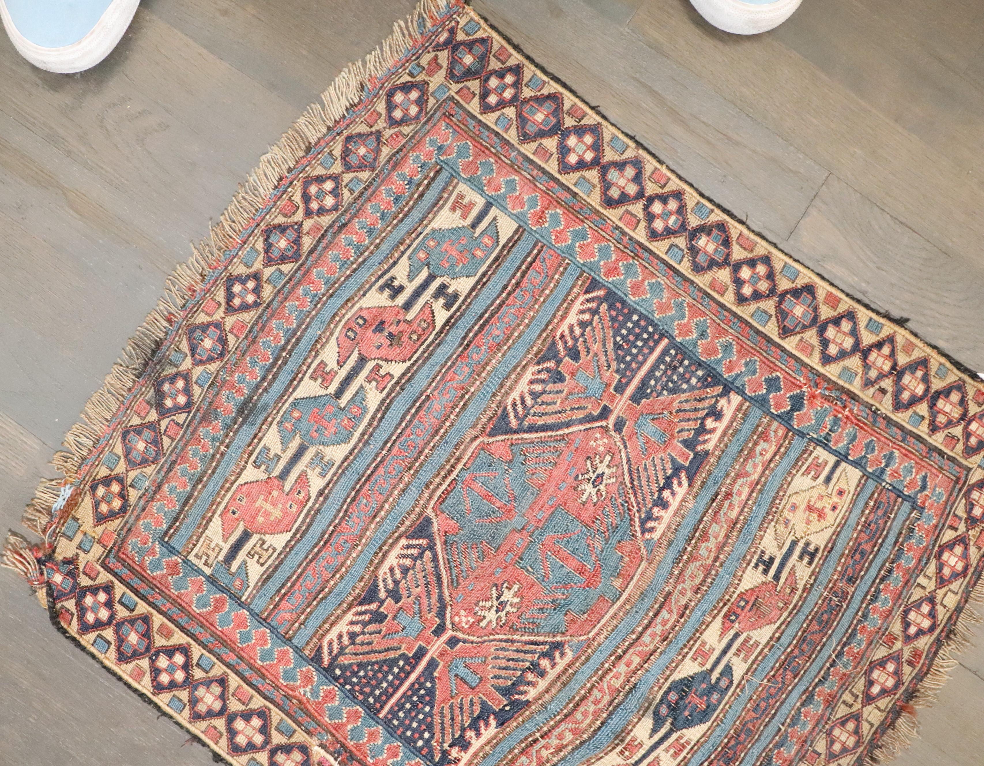 XIX secolo Zabihi Collection 19° secolo Tribale Antico Persiano Soumac in vendita