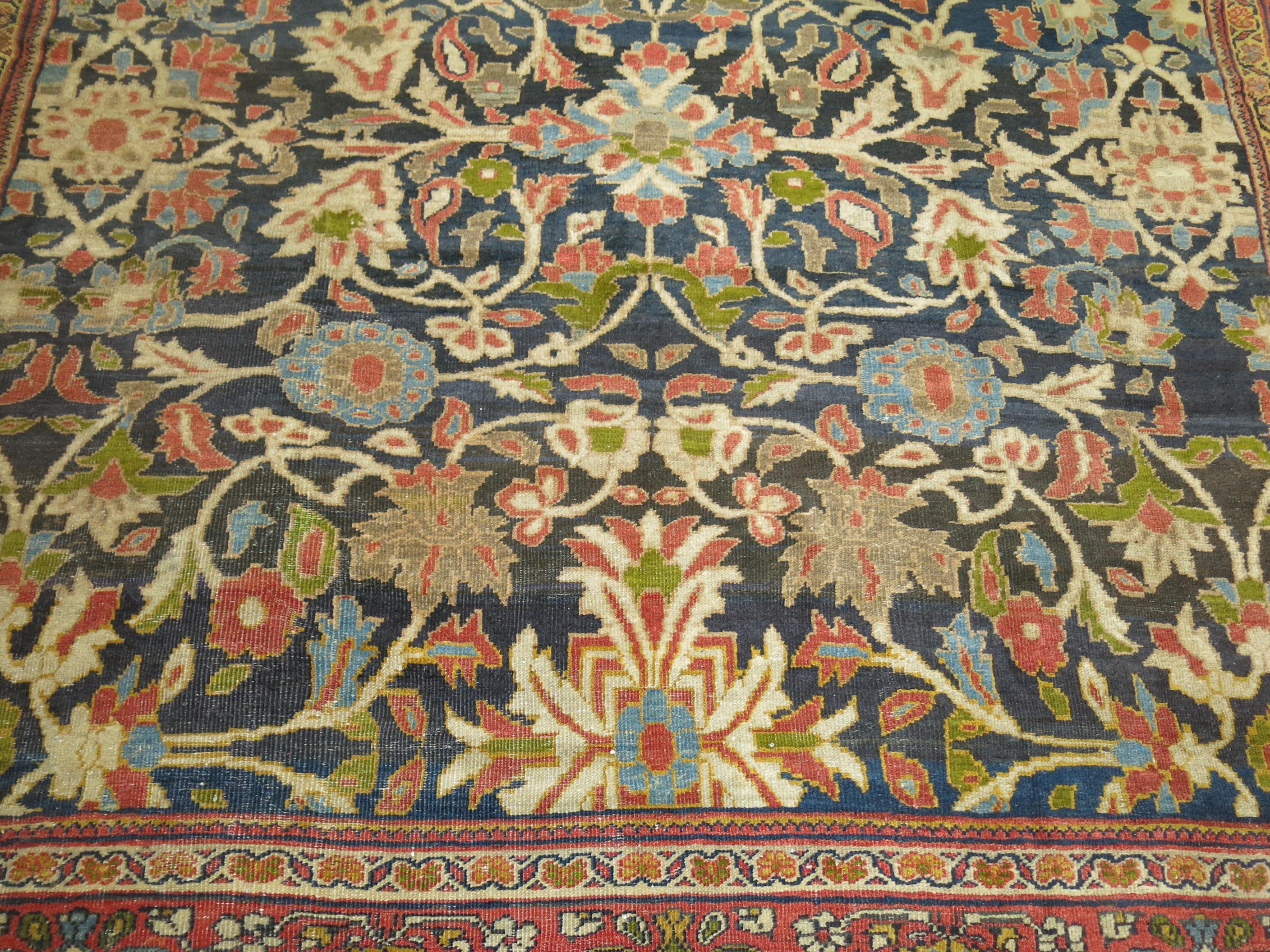 Zabihi Collection 20th Century Sultanabad Carpet Attributed to Ziegler and Co For Sale 4