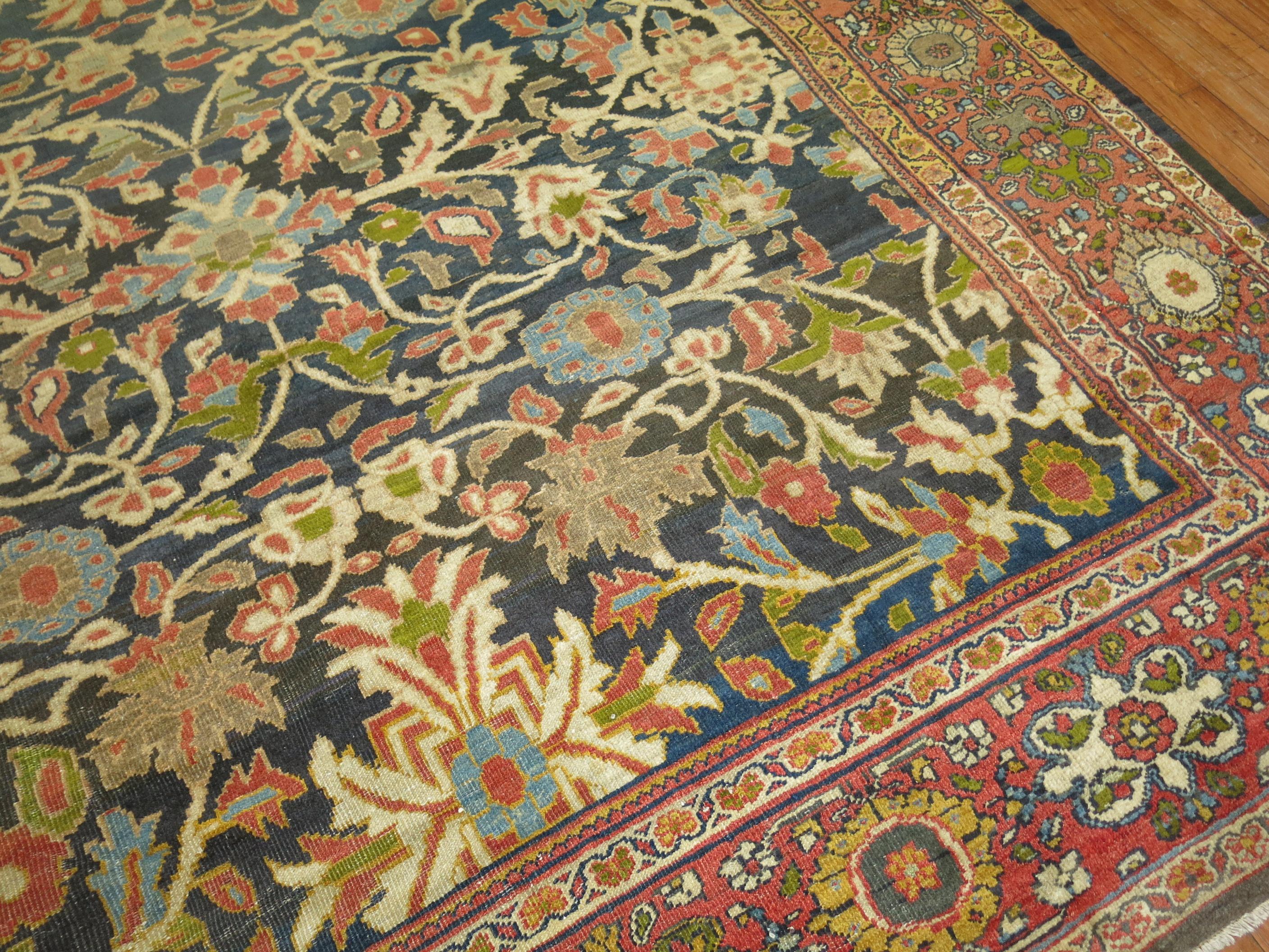 Zabihi Collection 20th Century Sultanabad Carpet Attributed to Ziegler and Co For Sale 5