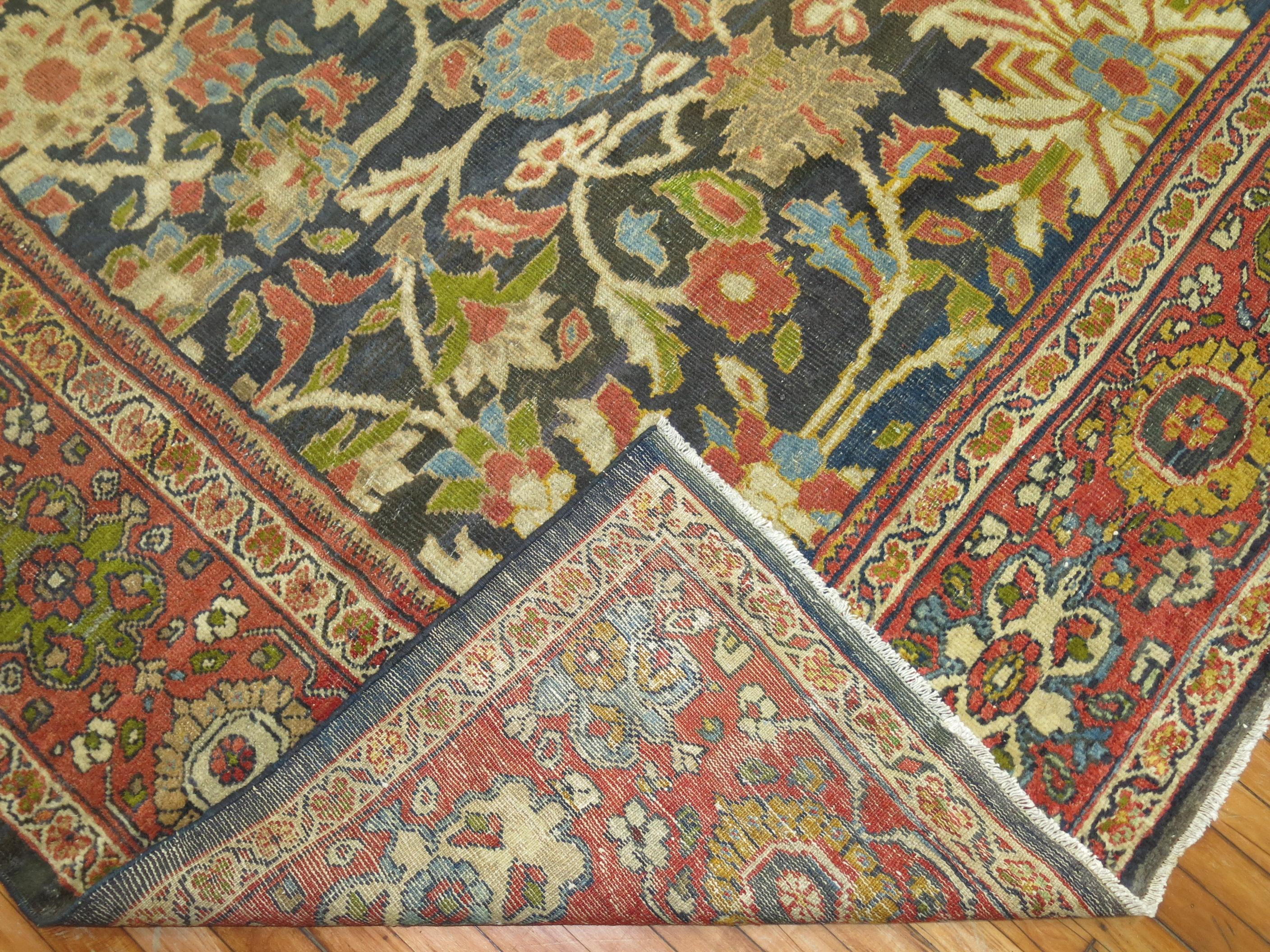 Persian Zabihi Collection 20th Century Sultanabad Carpet Attributed to Ziegler and Co For Sale