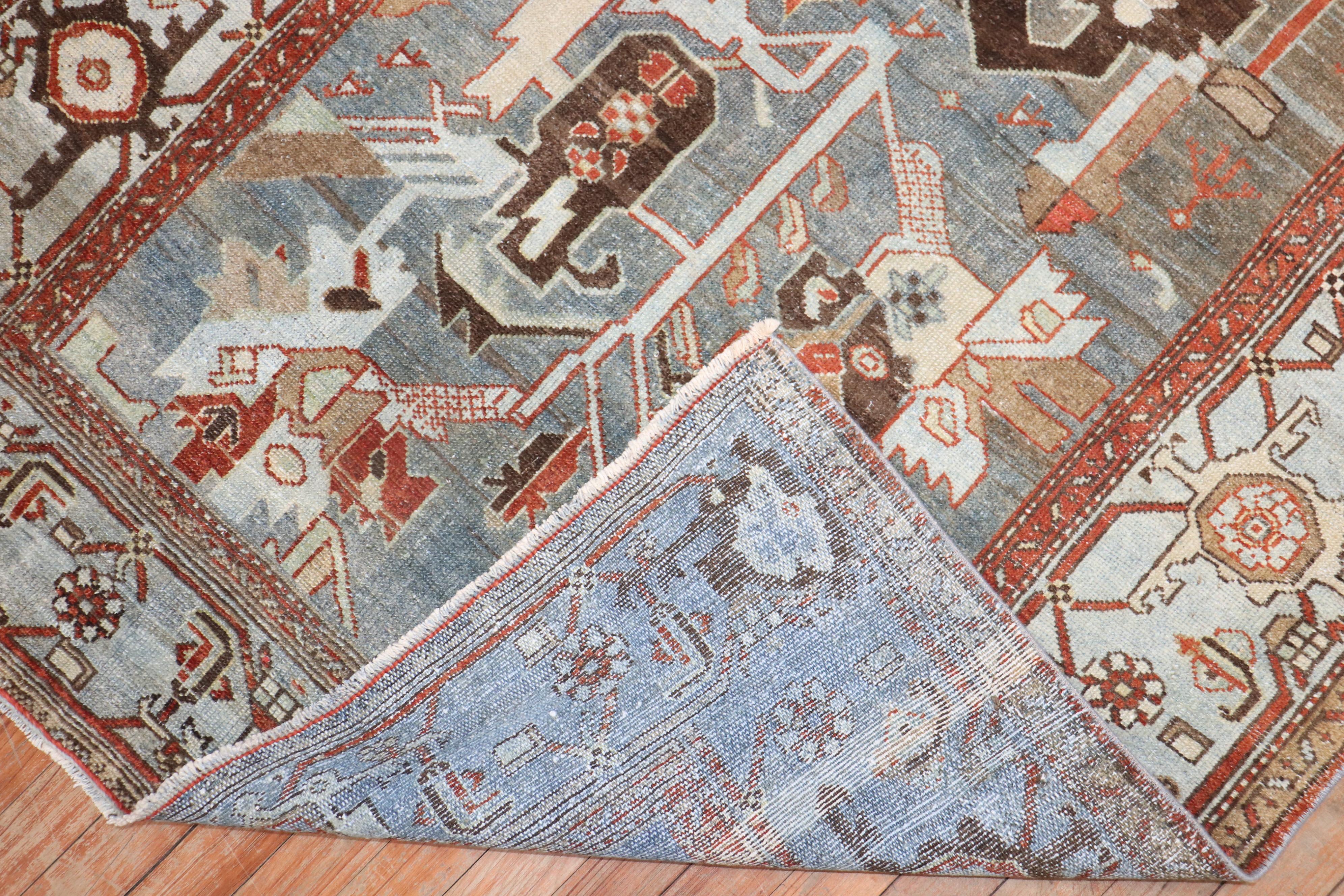 Annodato a mano Tappeto persiano Malayer della collezione Zabihi Abstract Accent Size in vendita