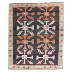 Vintage Zabihi Rug Collection Abstract Primitive Turkish Kars Carpet