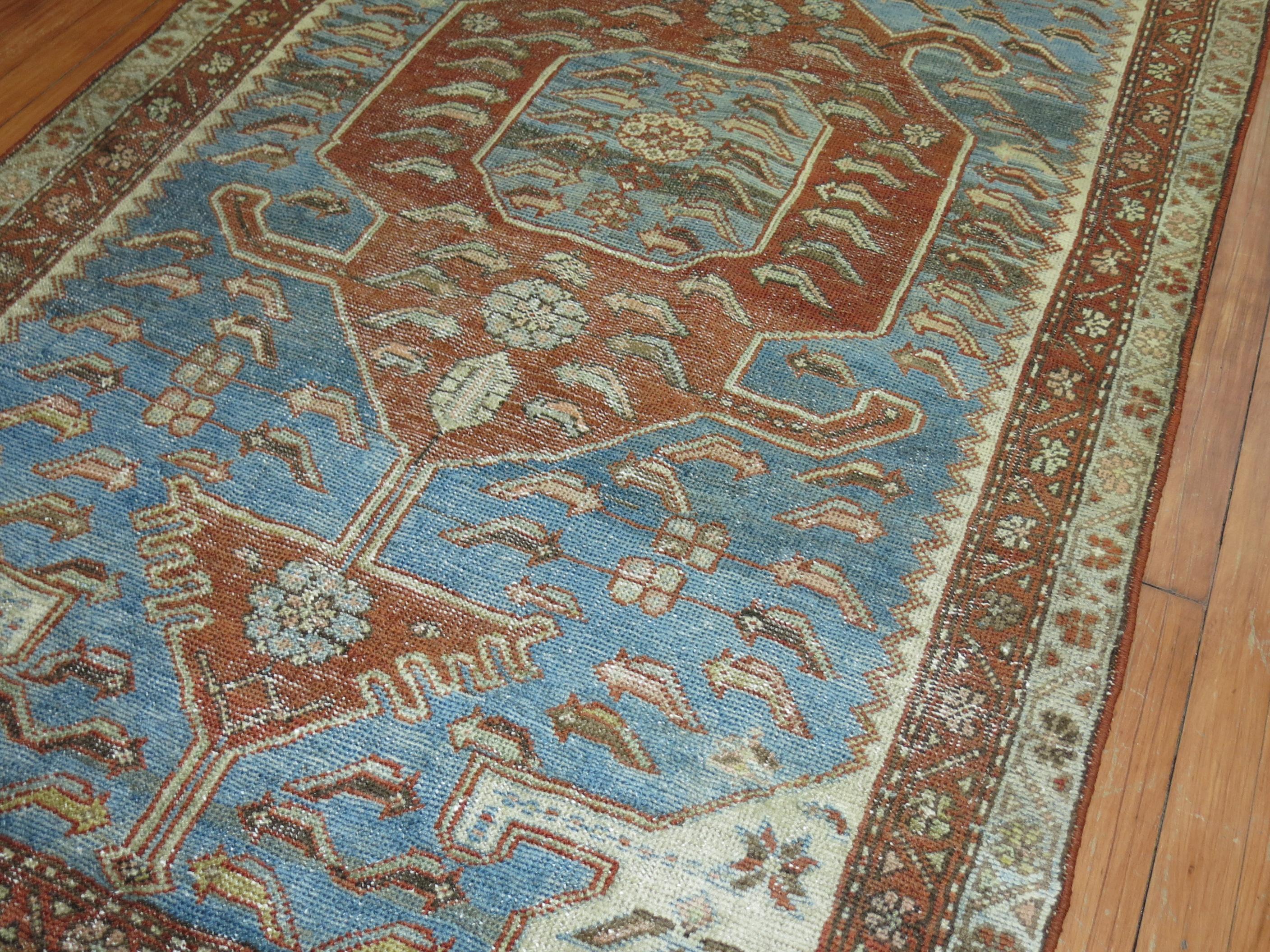 An accent size early 20th century rustic Persian Malayer rug 

Measures: 3'11
