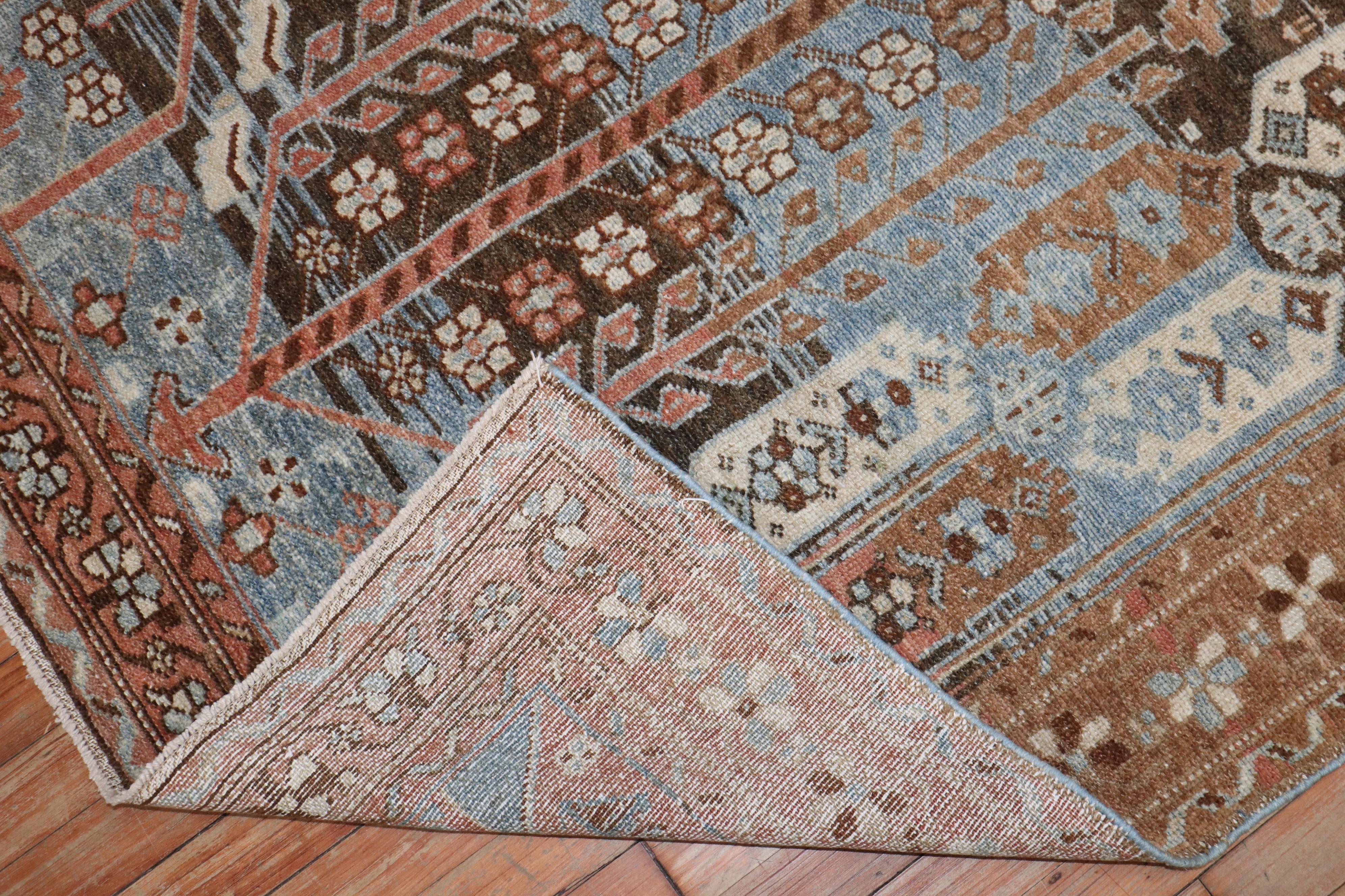 Rustic Zabihi Collection Accent Persian Malayer Rug For Sale