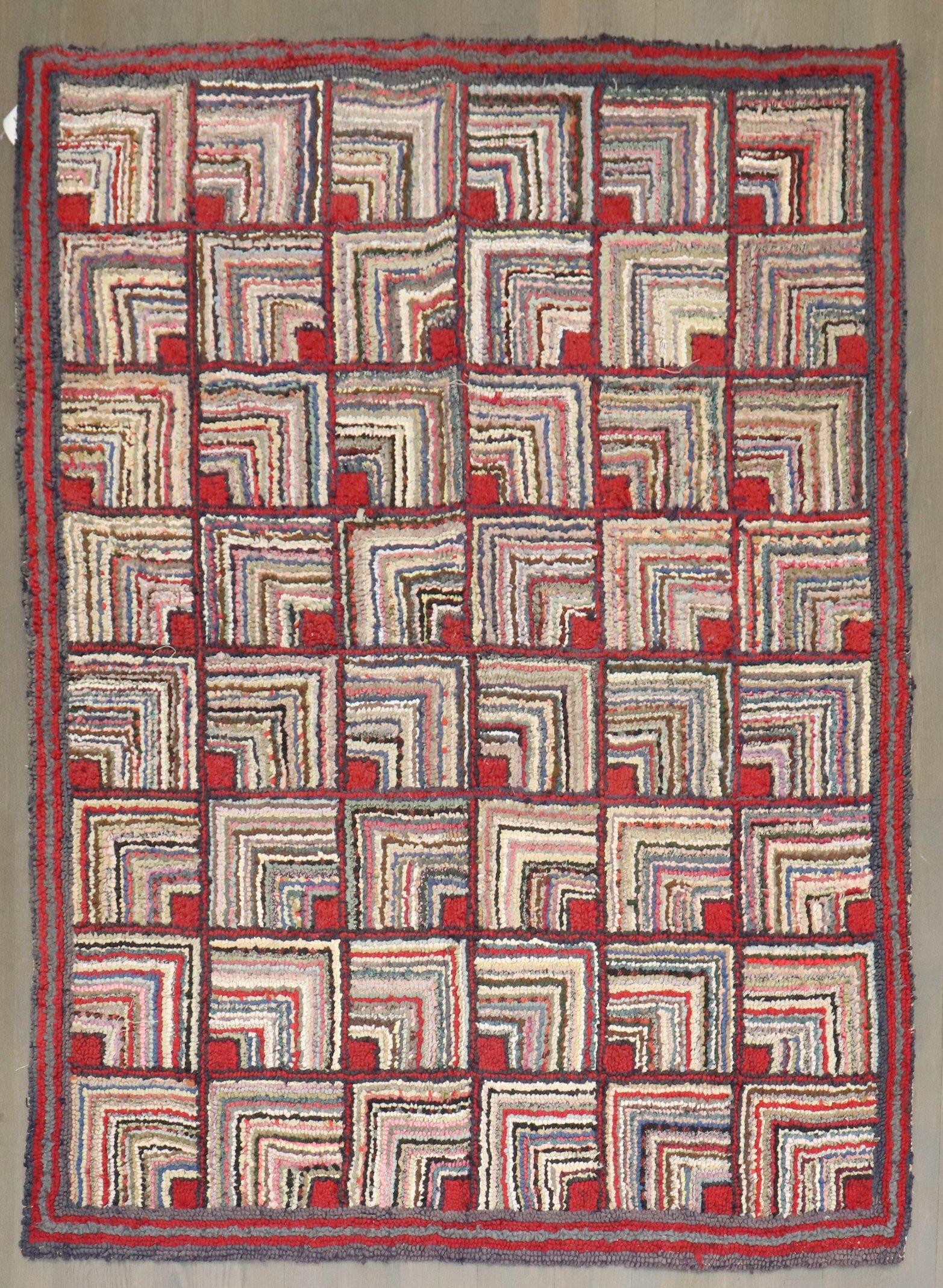 An accent size mid-20th-century American Hooked Rug

Details
rug no.	j4218
size	4' 3