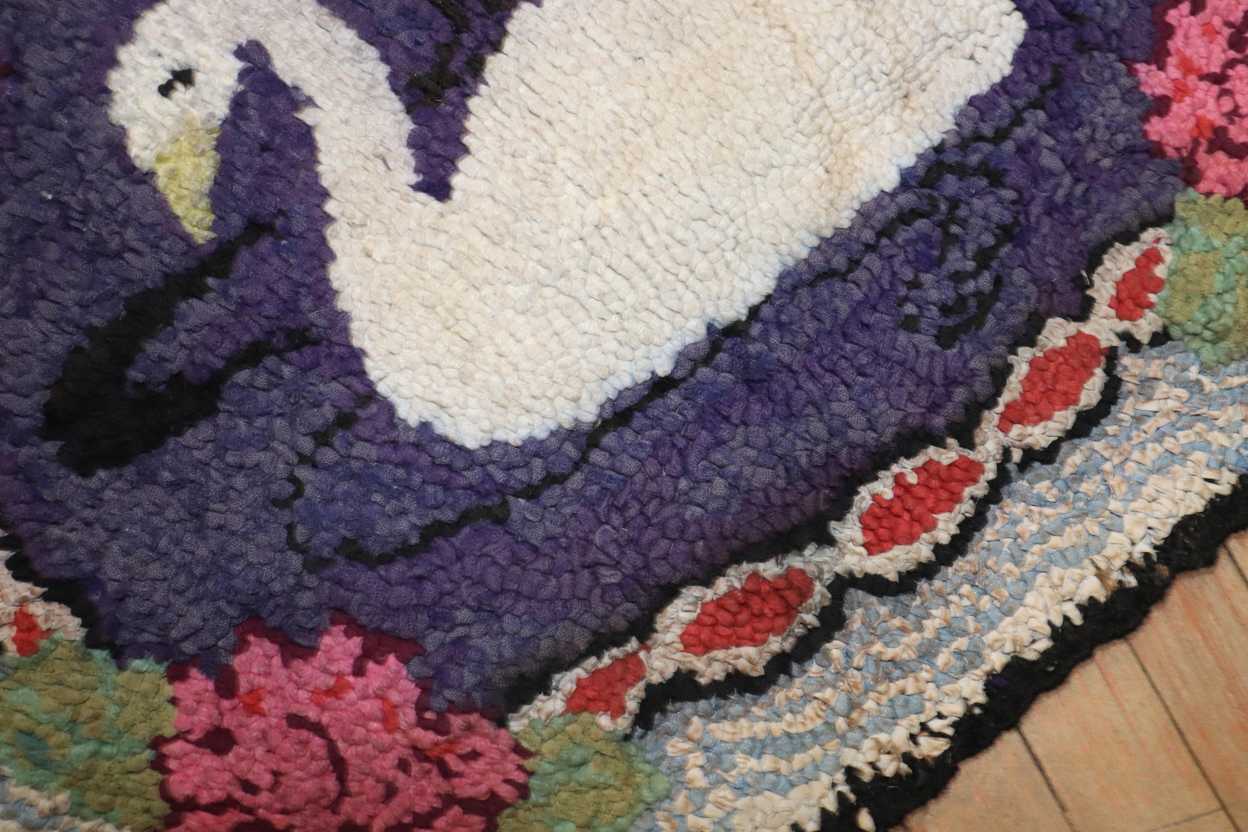 Colección Zabihi Alfombra de Pato Enganchada Americana en Bueno estado para la venta en New York, NY