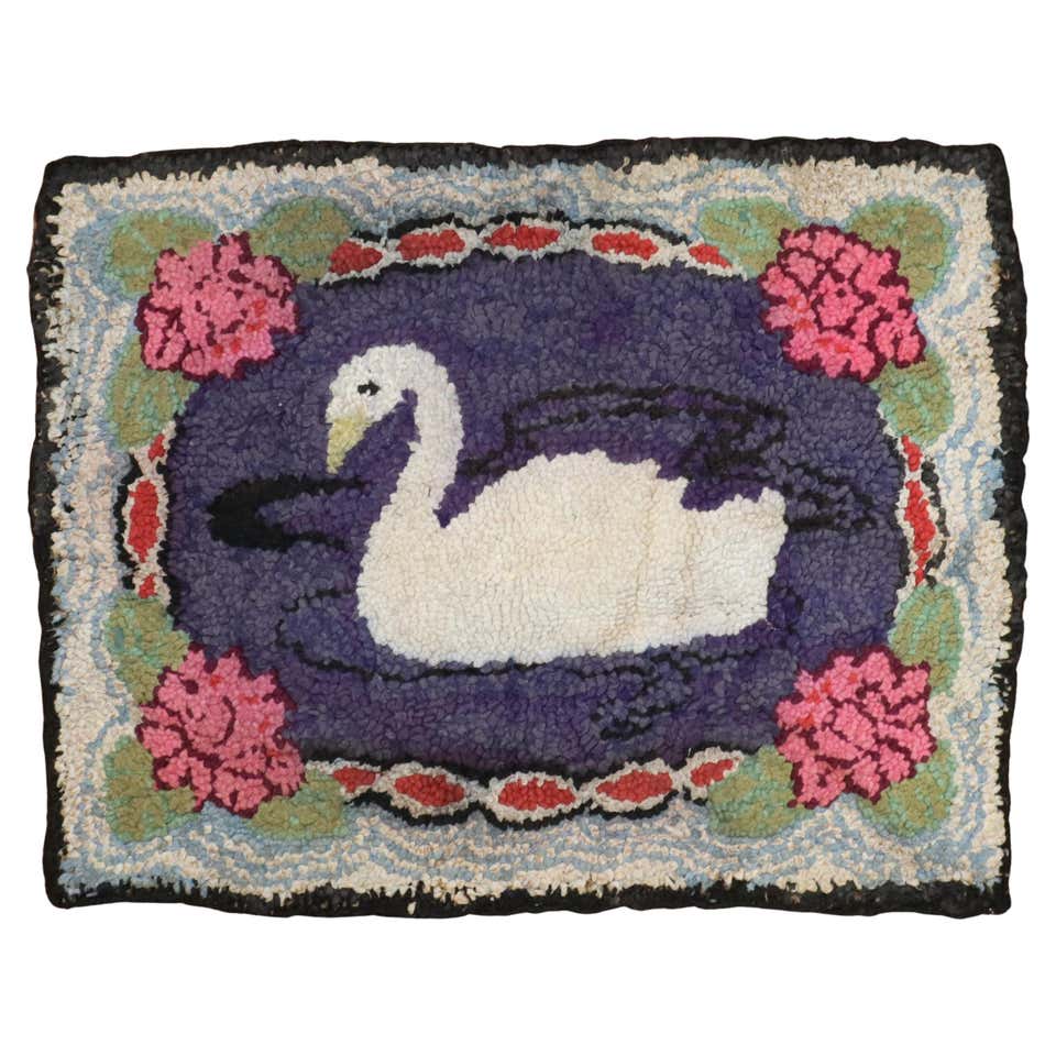 American Hooked Duck Rug For Sale at 1stDibs | duck rugs