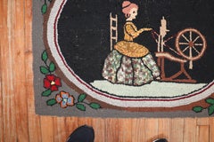 Zabihi Collection American Hooked Pictorial Rug