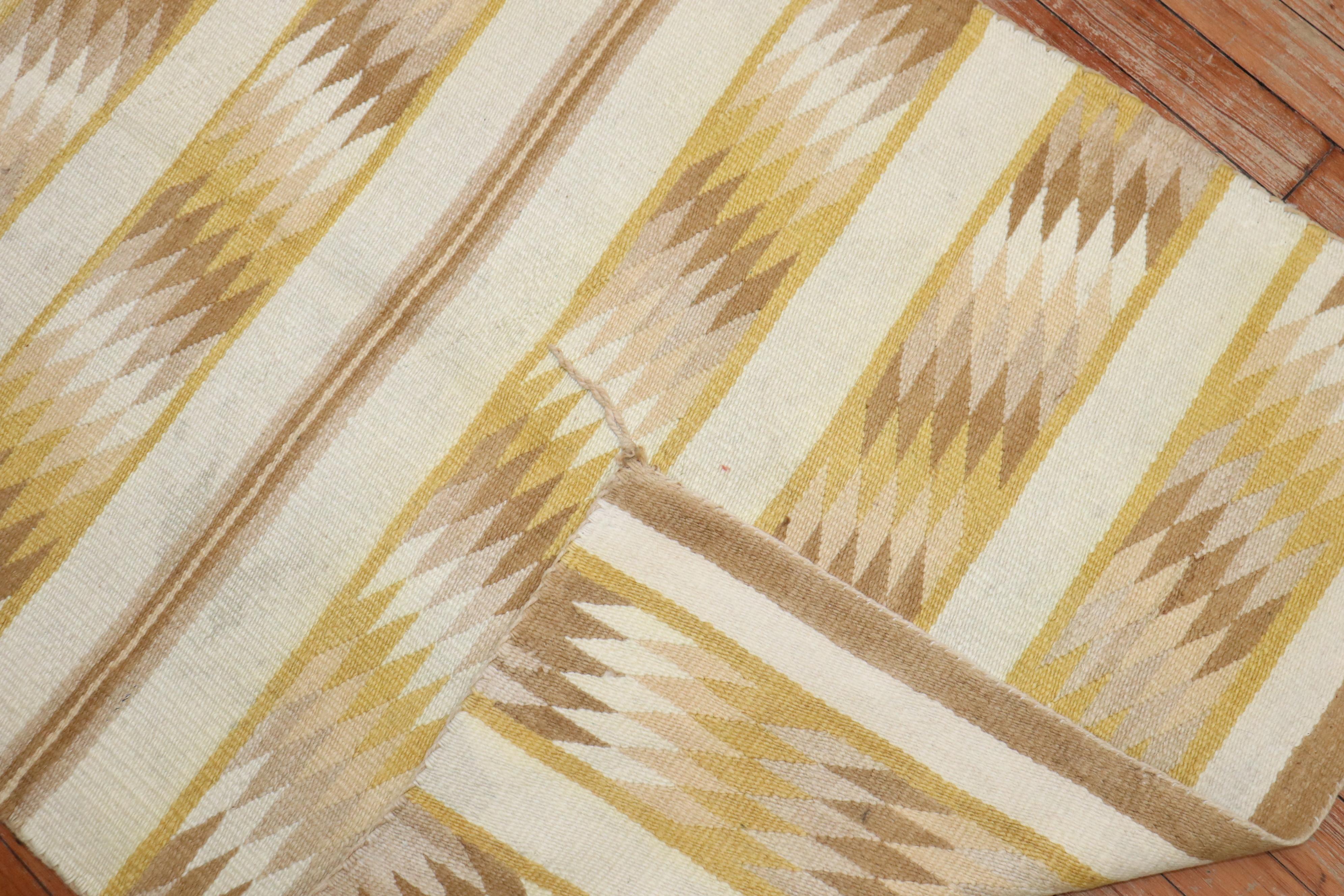 Colección Zabihi Alfombra Tribal Americana Navajo Amarillo Marfil en Bueno estado para la venta en New York, NY