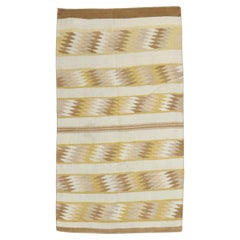 Zabihi Collection American Navajo Ivory Yellow Tribal Rug