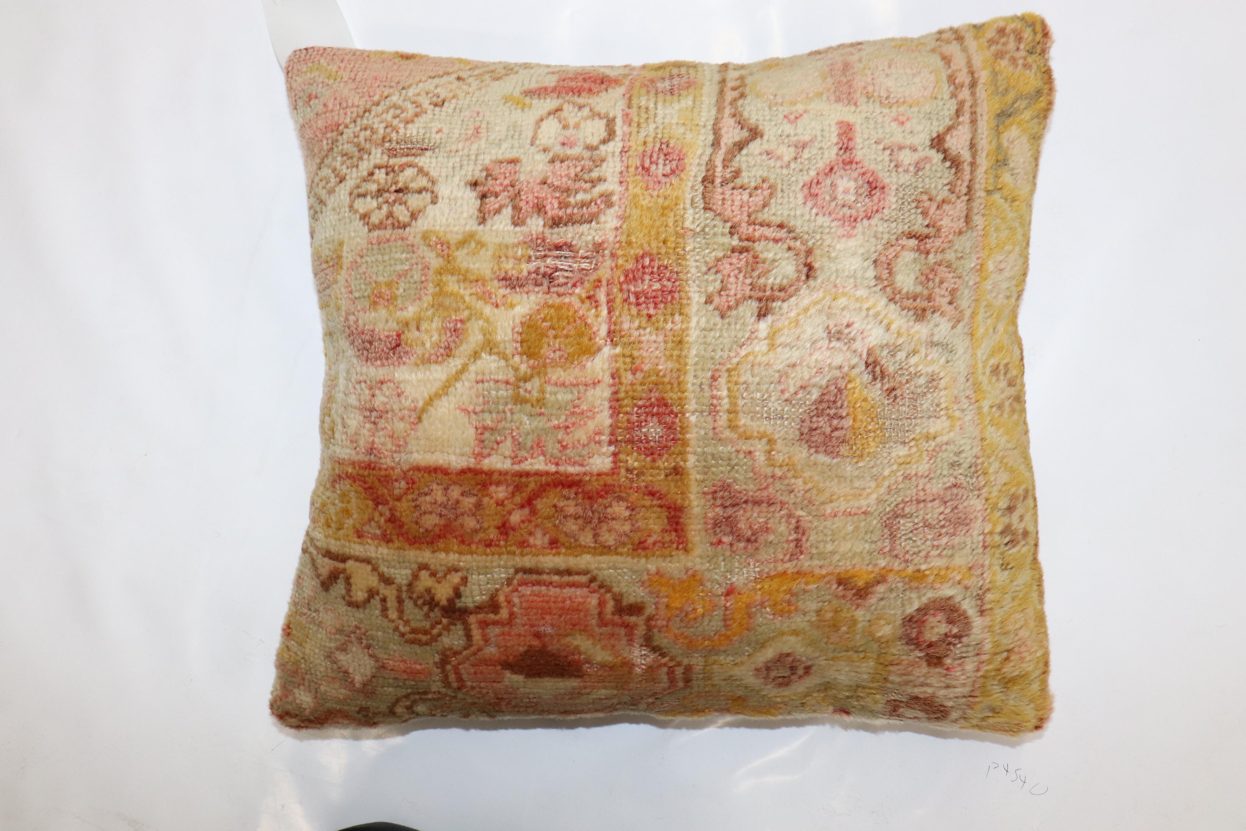 Modern Zabihi Collection Angora Oushak Rug Pillow For Sale