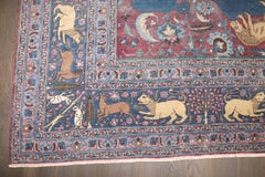 Zabihi Collection Animal Motif Persian Meshed Early 20th Century Rug