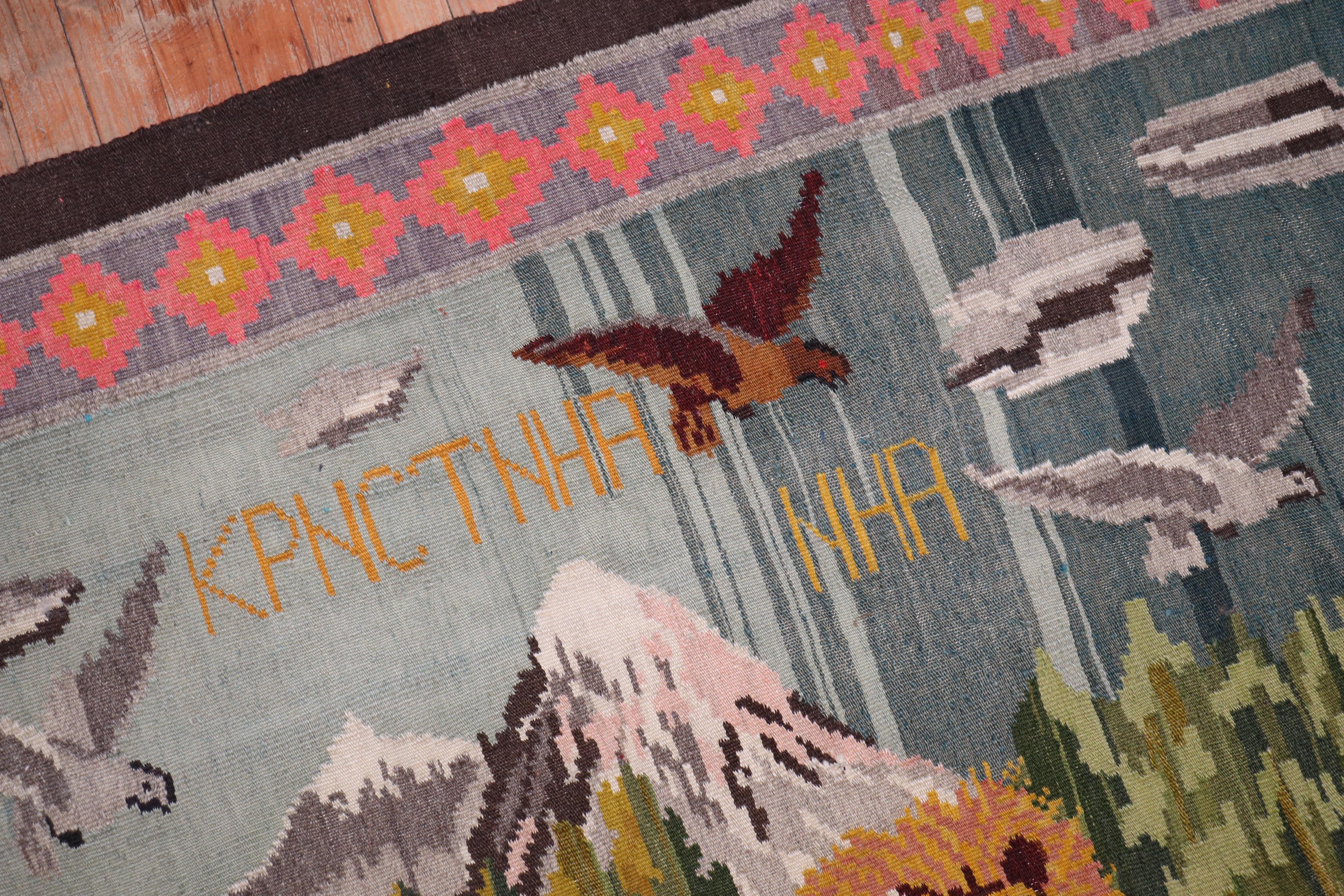 Zabihi Collection Animal Motif Turkish Dowry Kilim In Good Condition For Sale In New York, NY