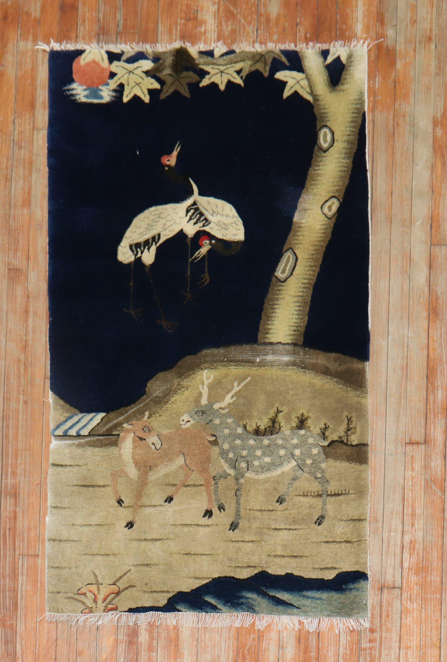 A 2nd quarter of the 20th century Tibetan Animal Pictorial Carpet

Size 3' x 5' 7