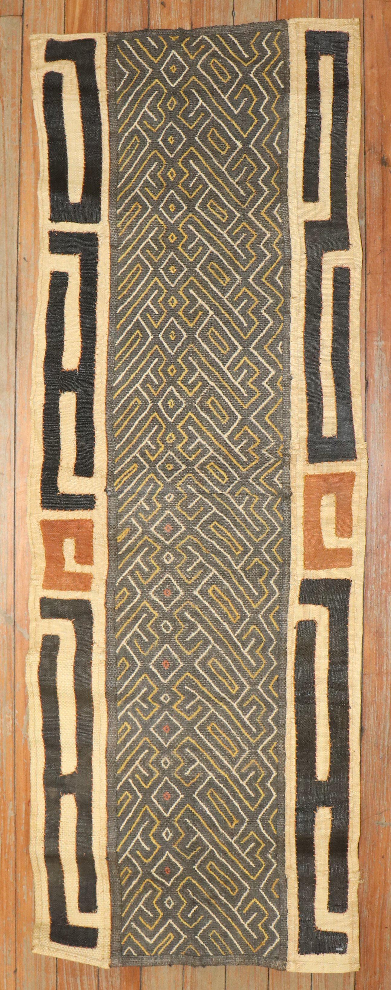 Zabihi Collection Antique African Kuba Cloth  For Sale 3