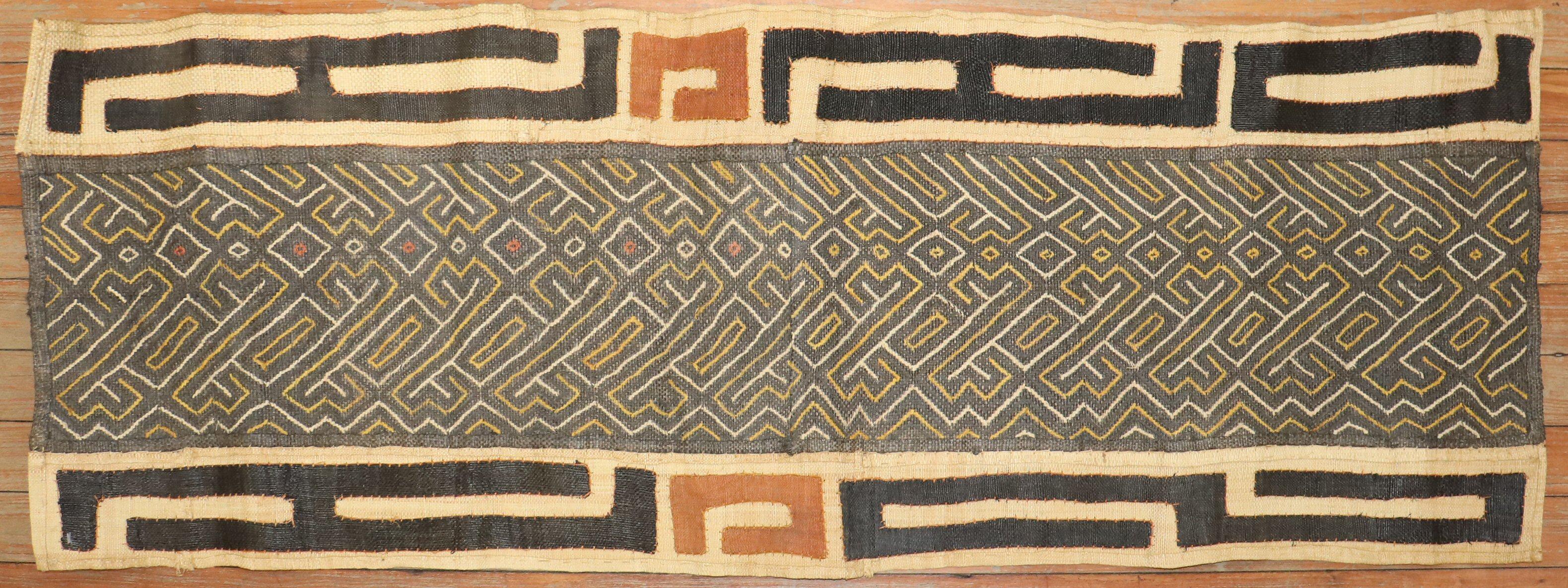 Zabihi Collection Antique African Kuba Cloth  For Sale 2