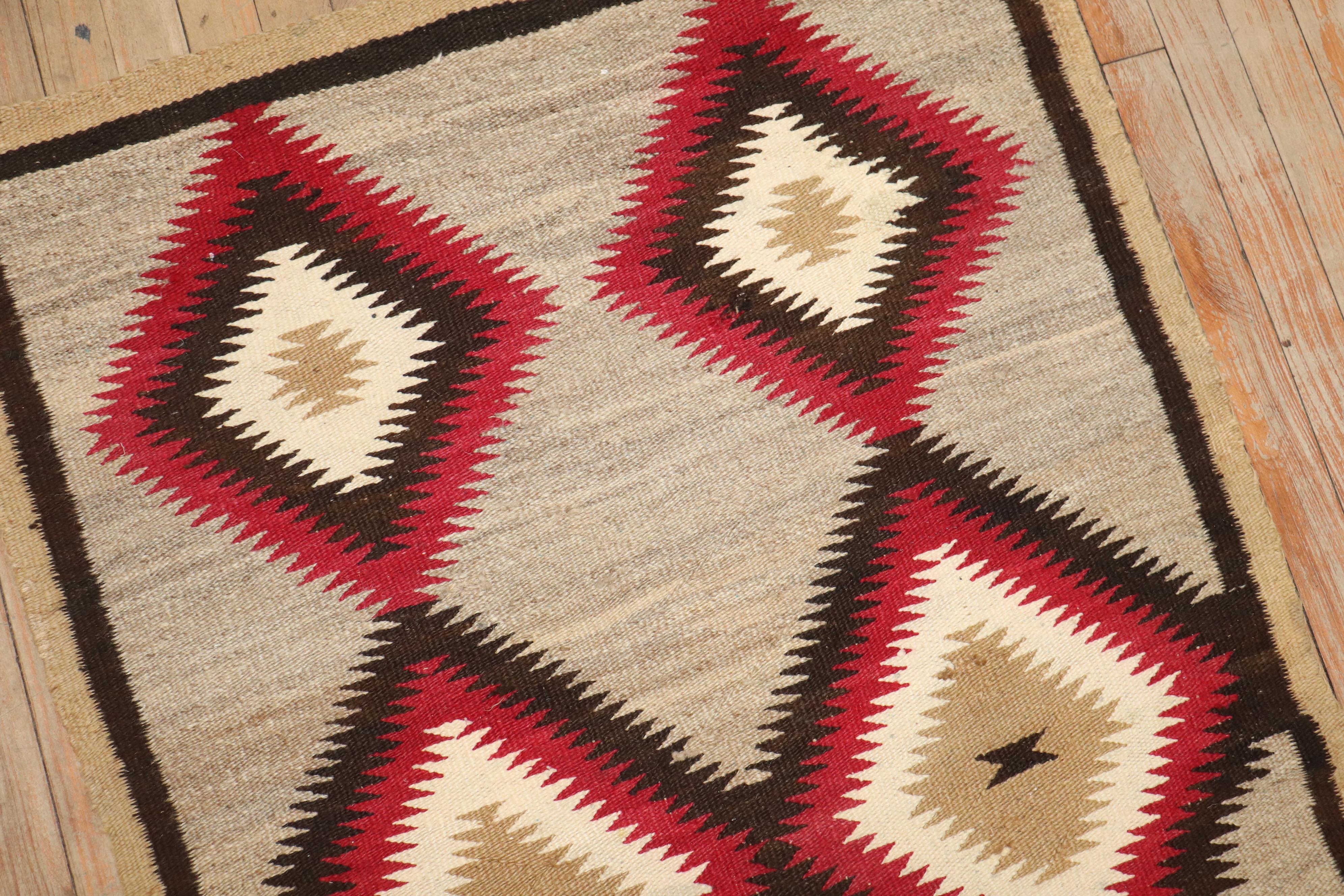 Tessuto a mano Tappeto tribale antico americano Navajo Collection'S in vendita