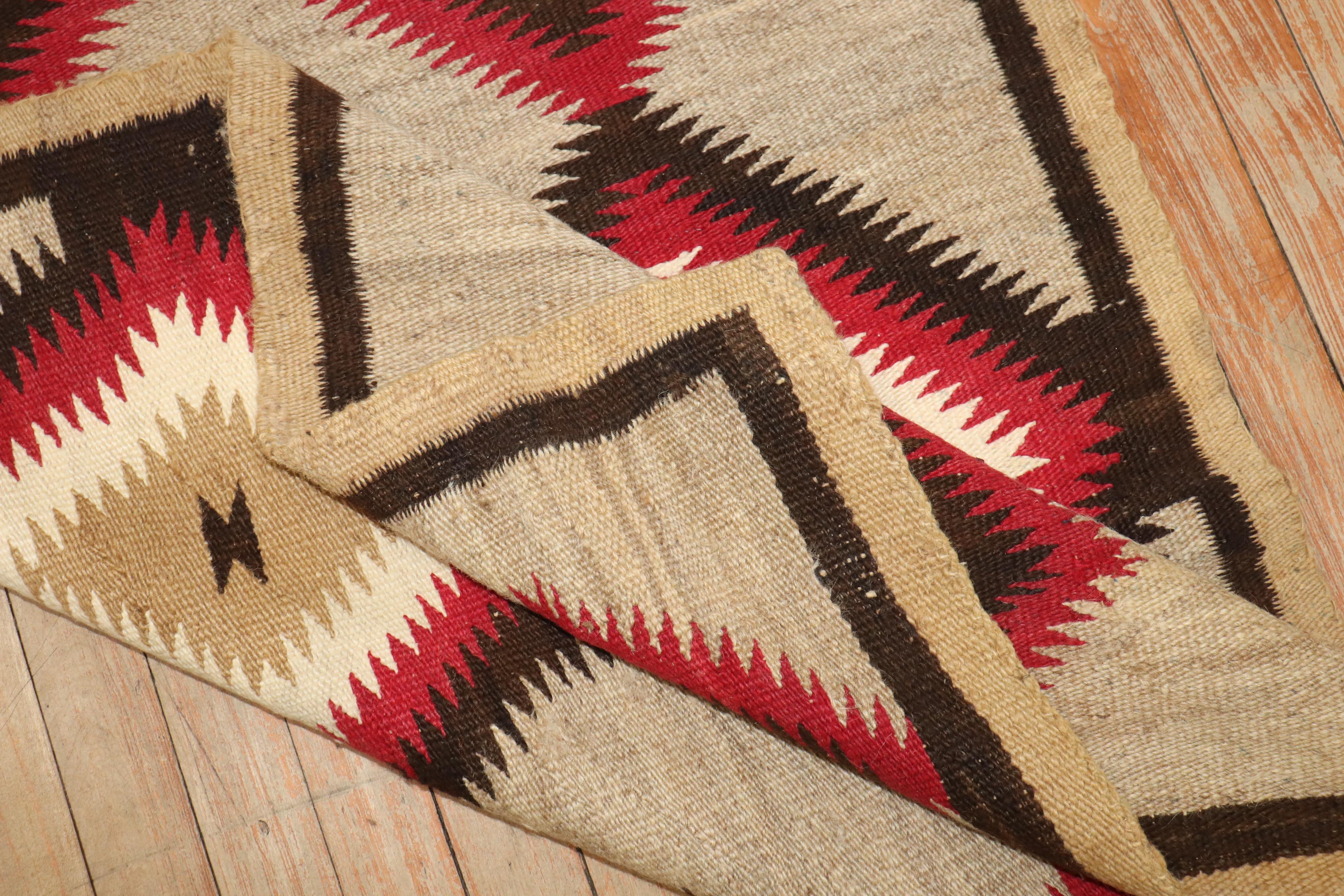 Lana Tappeto tribale antico americano Navajo Collection'S in vendita