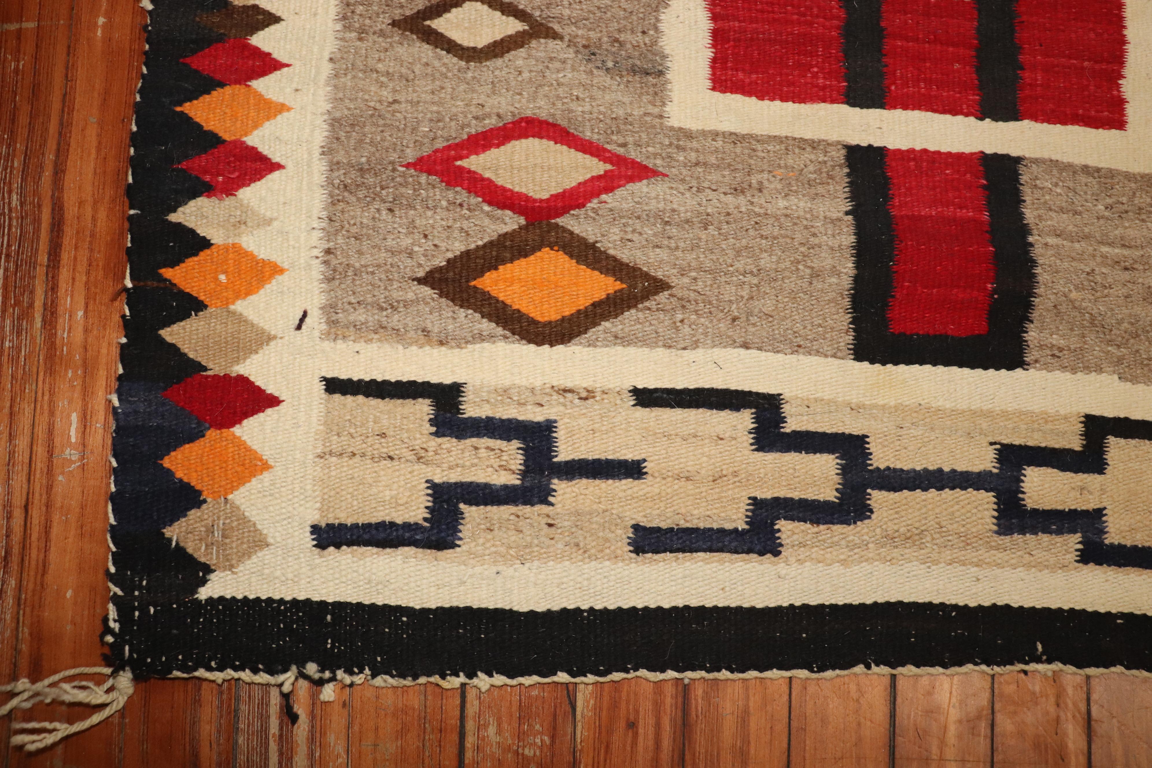 Zabihi Collection Antique American Navajo Tribal Rug For Sale 3
