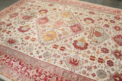 Zabihi Collection Antique Angora Ivory Oushak 19th Century Rug