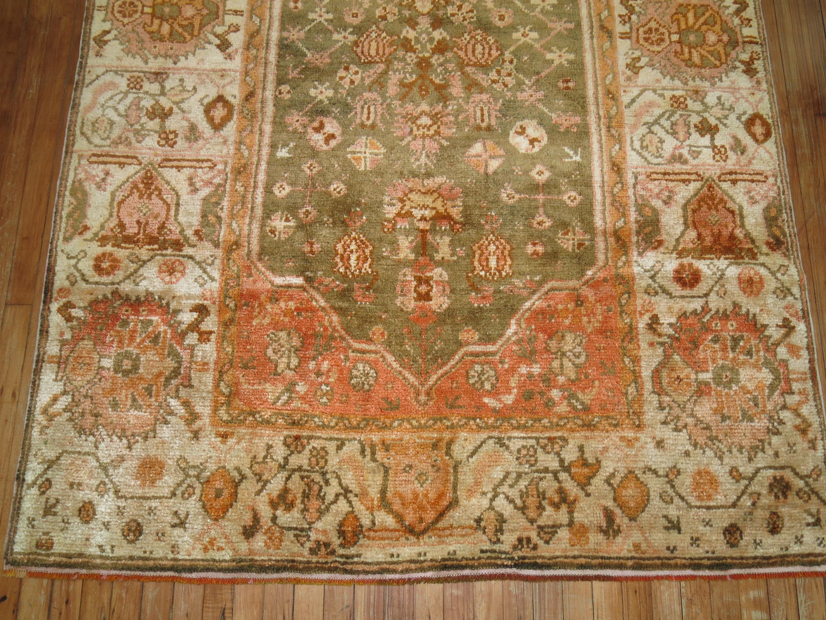 Zabihi Collection Antique Angora Oushak Rug For Sale 1