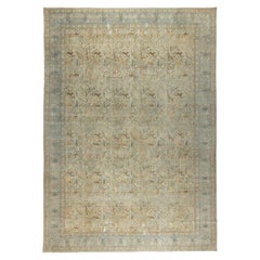 Zabihi Collection Antique Animal Motif Persian Tabriz Oversize Rug