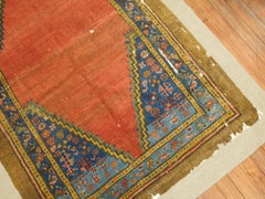 Zabihi Collection Antique Bakshaish Rug on Fabric Textile