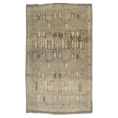 Zabihi Collection Antique Bidjar Willow Tree Accent Tribal Rug