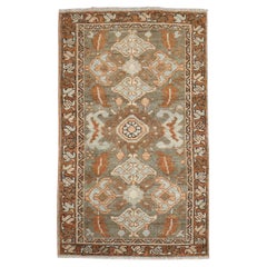 The Collective Antique Brown Green Heriz Rug