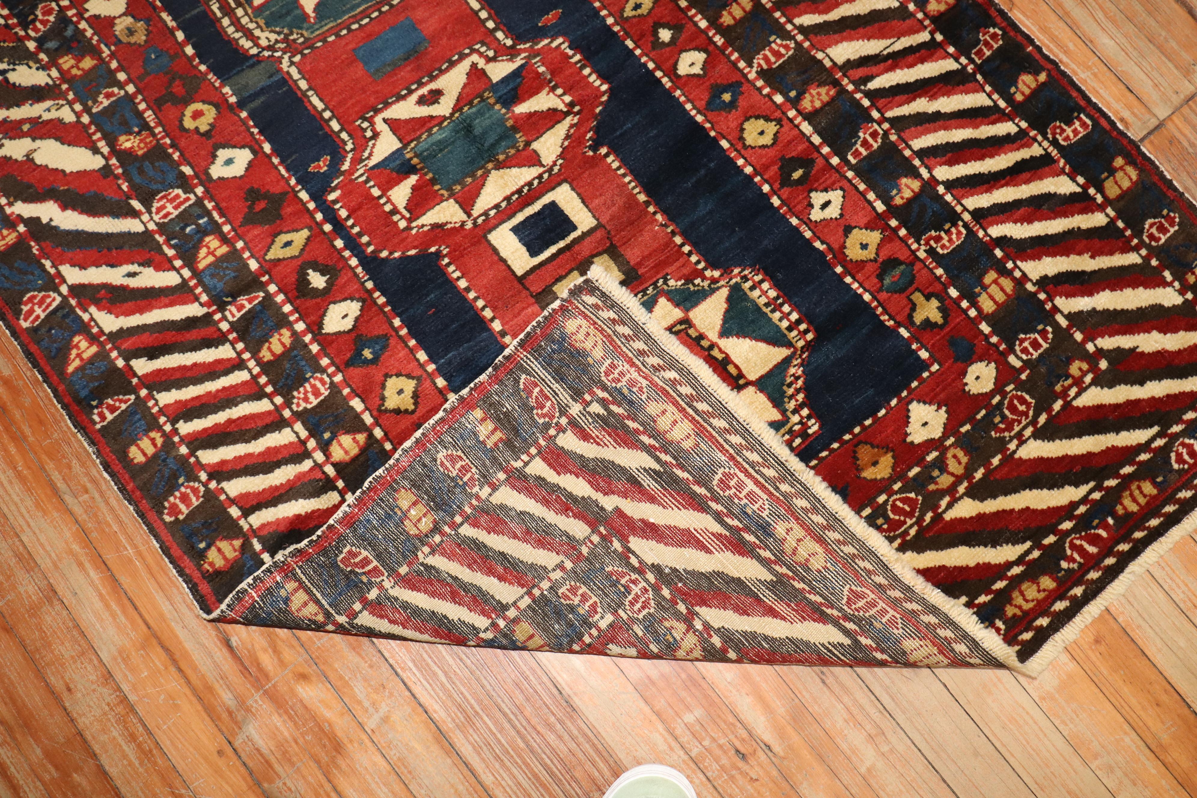 Agra Zabihi Collection Antique Caucasian Baku Khila Rug For Sale
