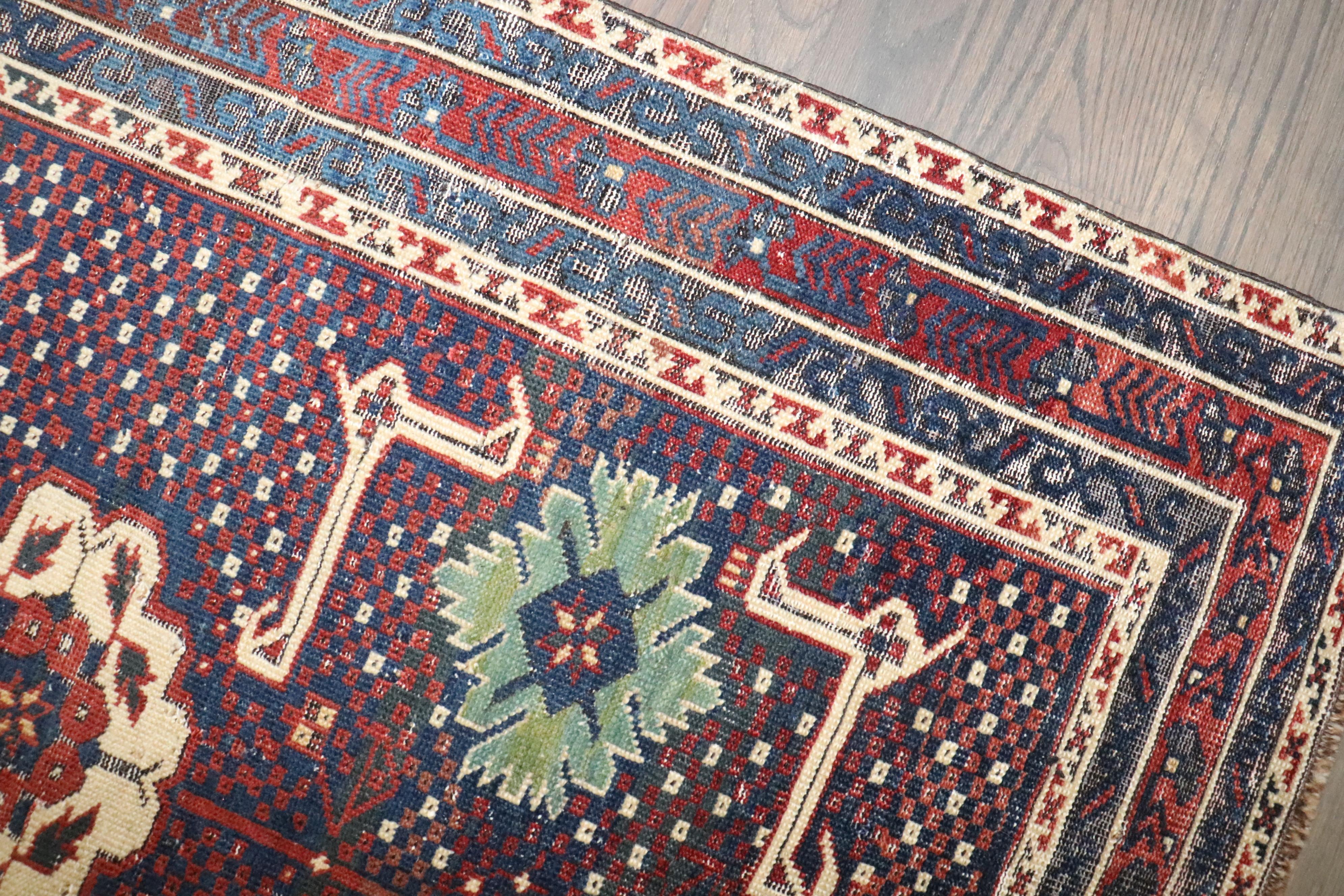 Annodato a mano Tappeto Zabihi Collection'S antico caucasico Baku in vendita
