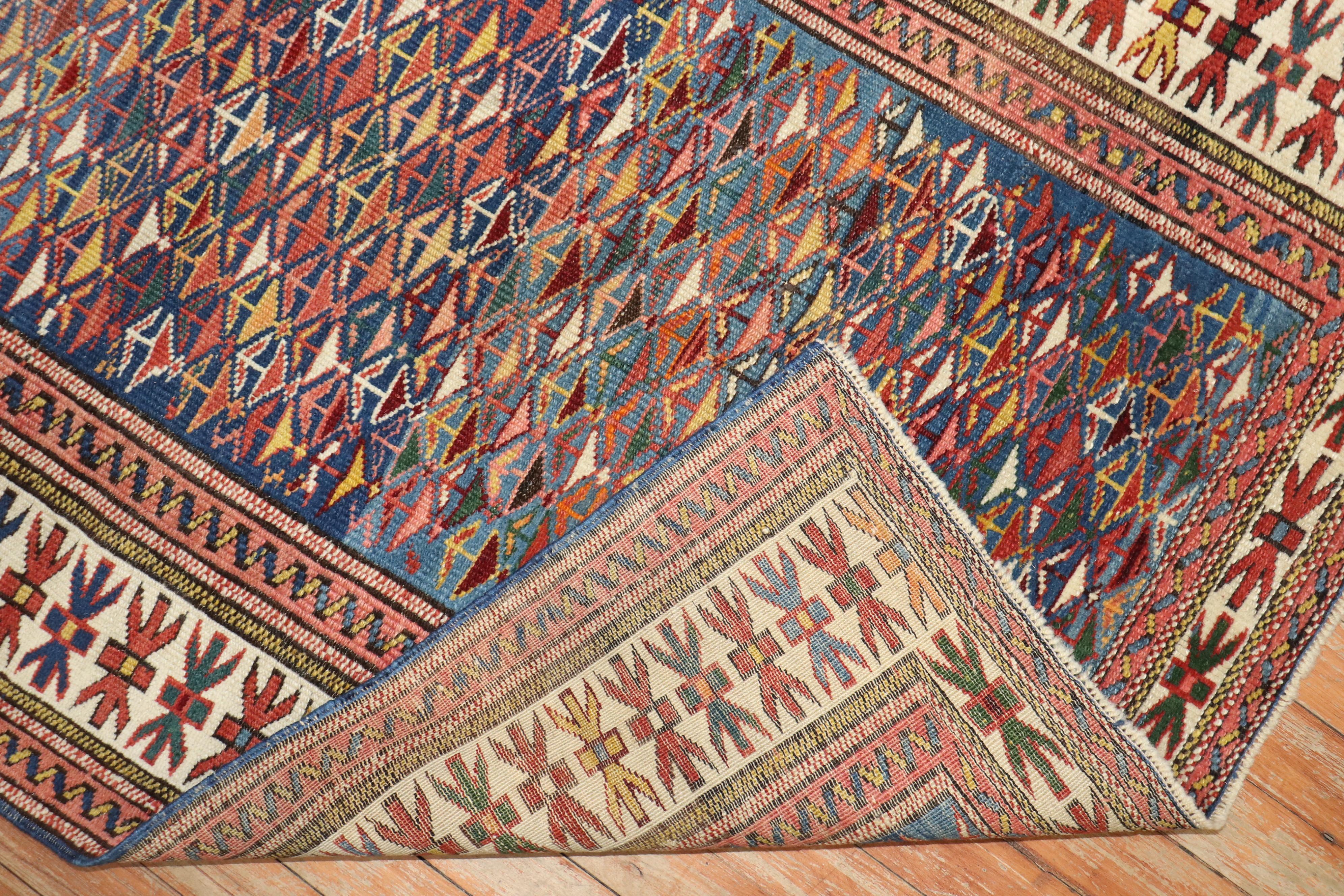 A Caucasian Kuba rug from the late 19th century.

Measures: 3'2'' x 4'10''.

Antique Caucasian rugs from the Shirvan district village are still considered one of the best decorative and collector type of rugs from that the Caucasian