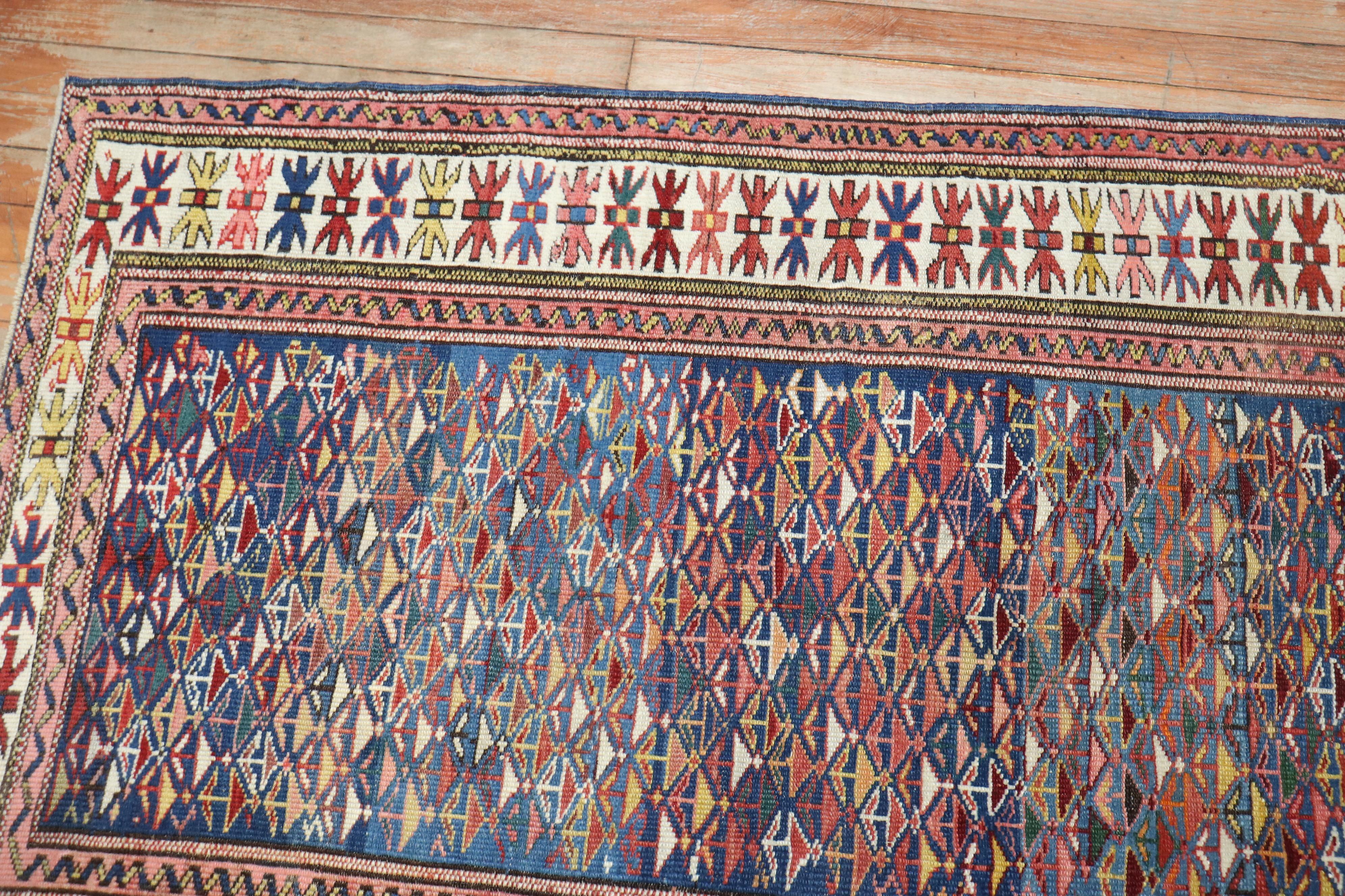 Zabihi Collection Antique Caucasian Kuba 19th Century Rug In Good Condition In New York, NY