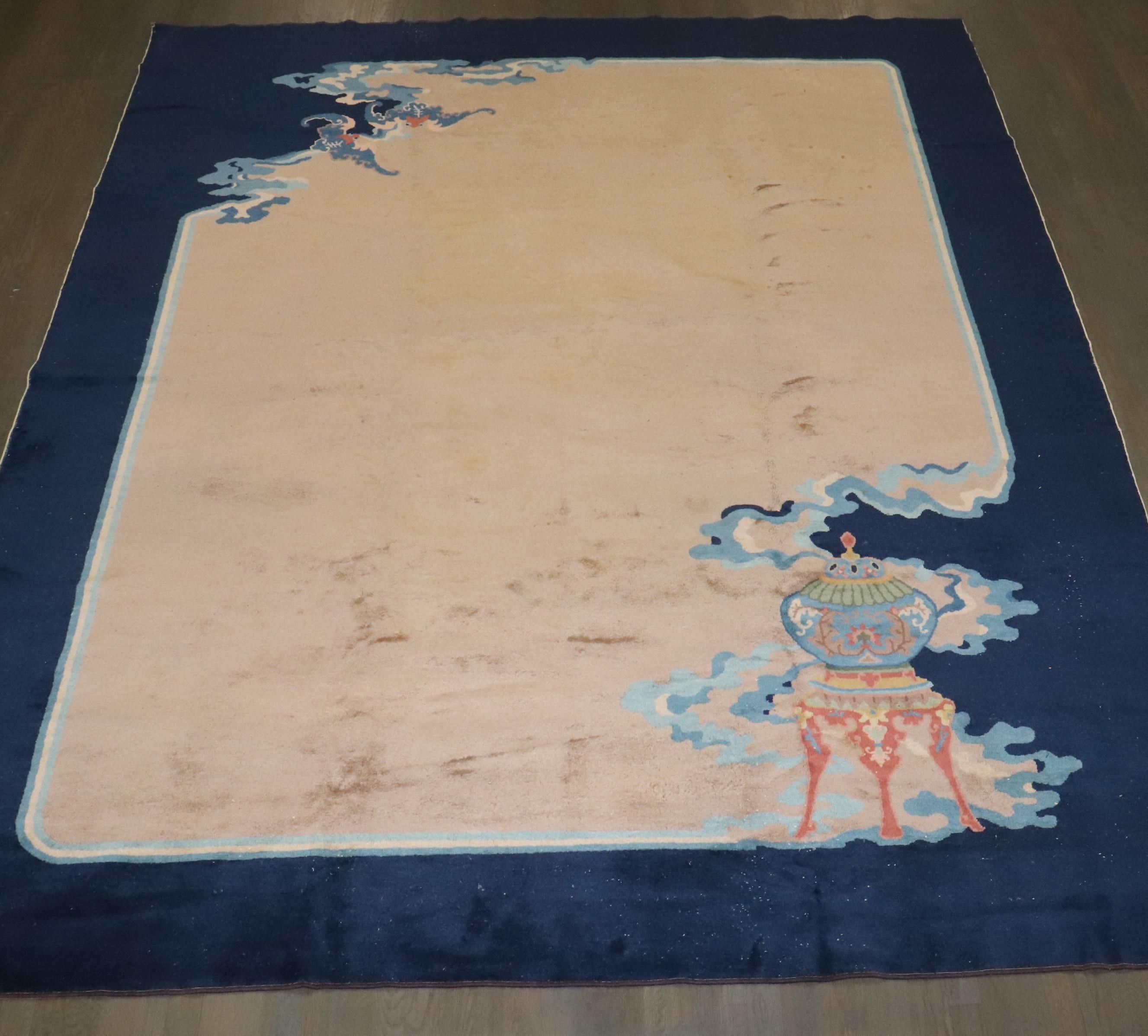 Noué à la main Collection Salsa Antiques, tapis chinois Art Déco en vente