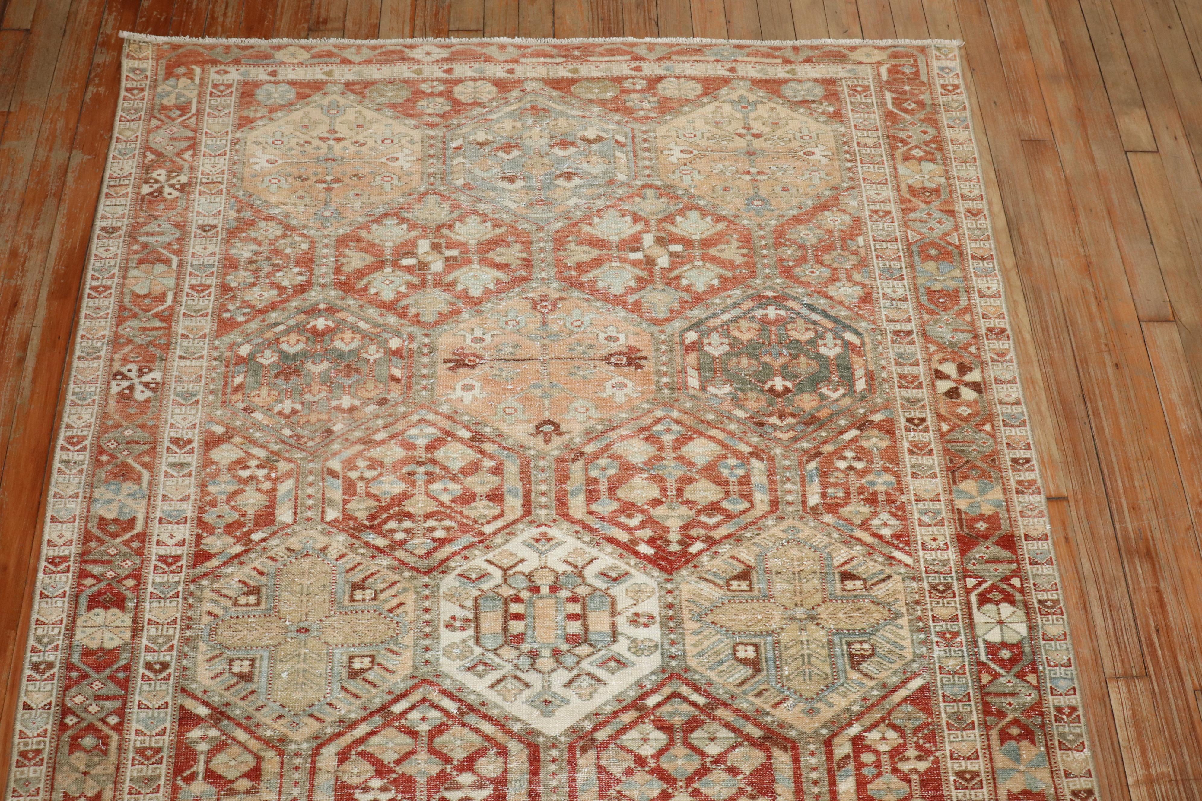 Colección Zabihi Alfombra Persa Bakhtiari Diseño Jardín Antiguo en venta 1